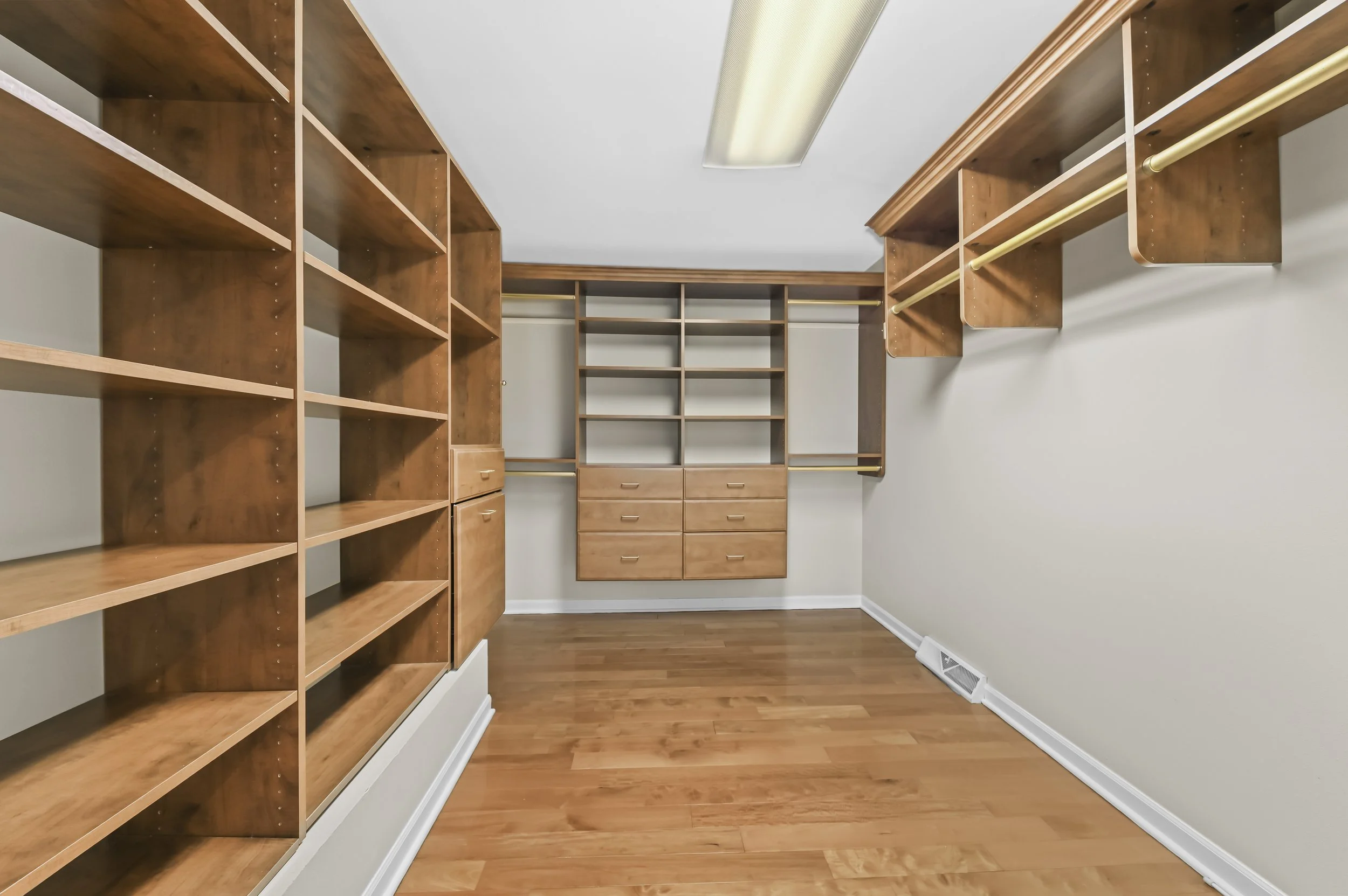 second floor primary closet