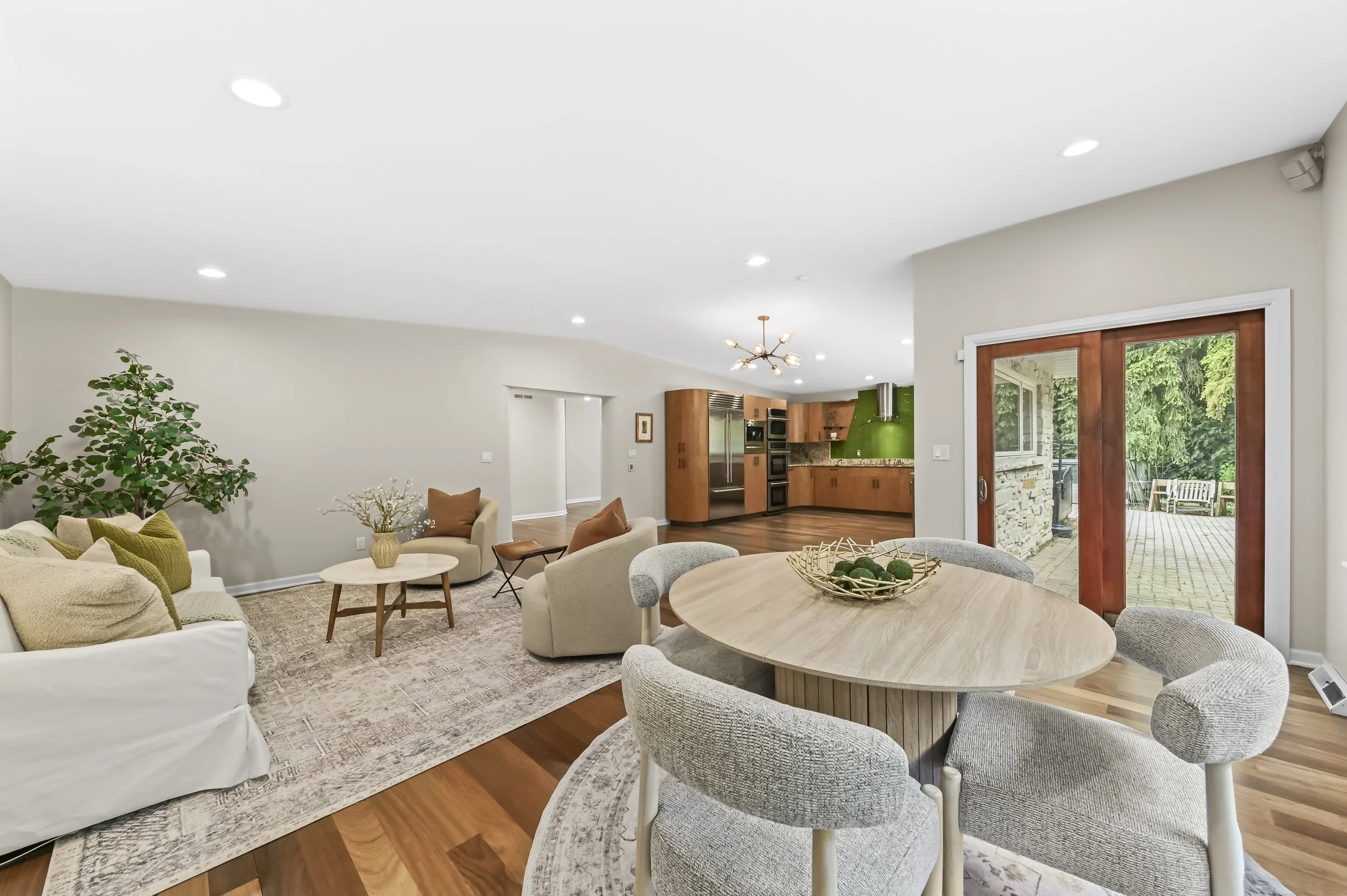 room for living and entertaining
