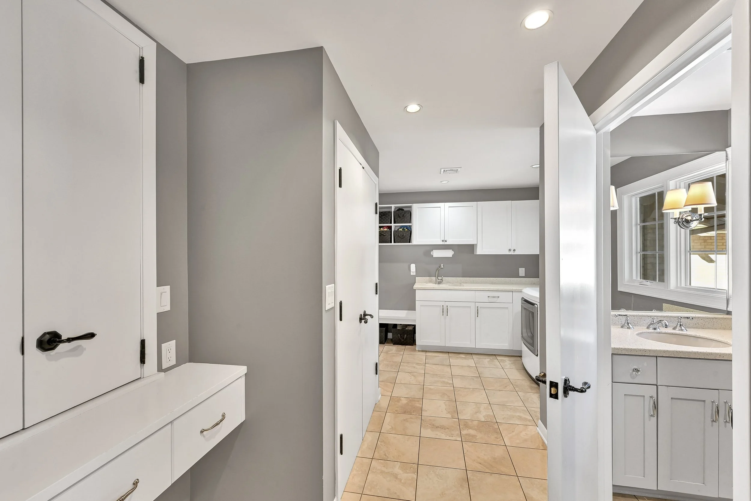 Mudroom with Laundry & Half Bath