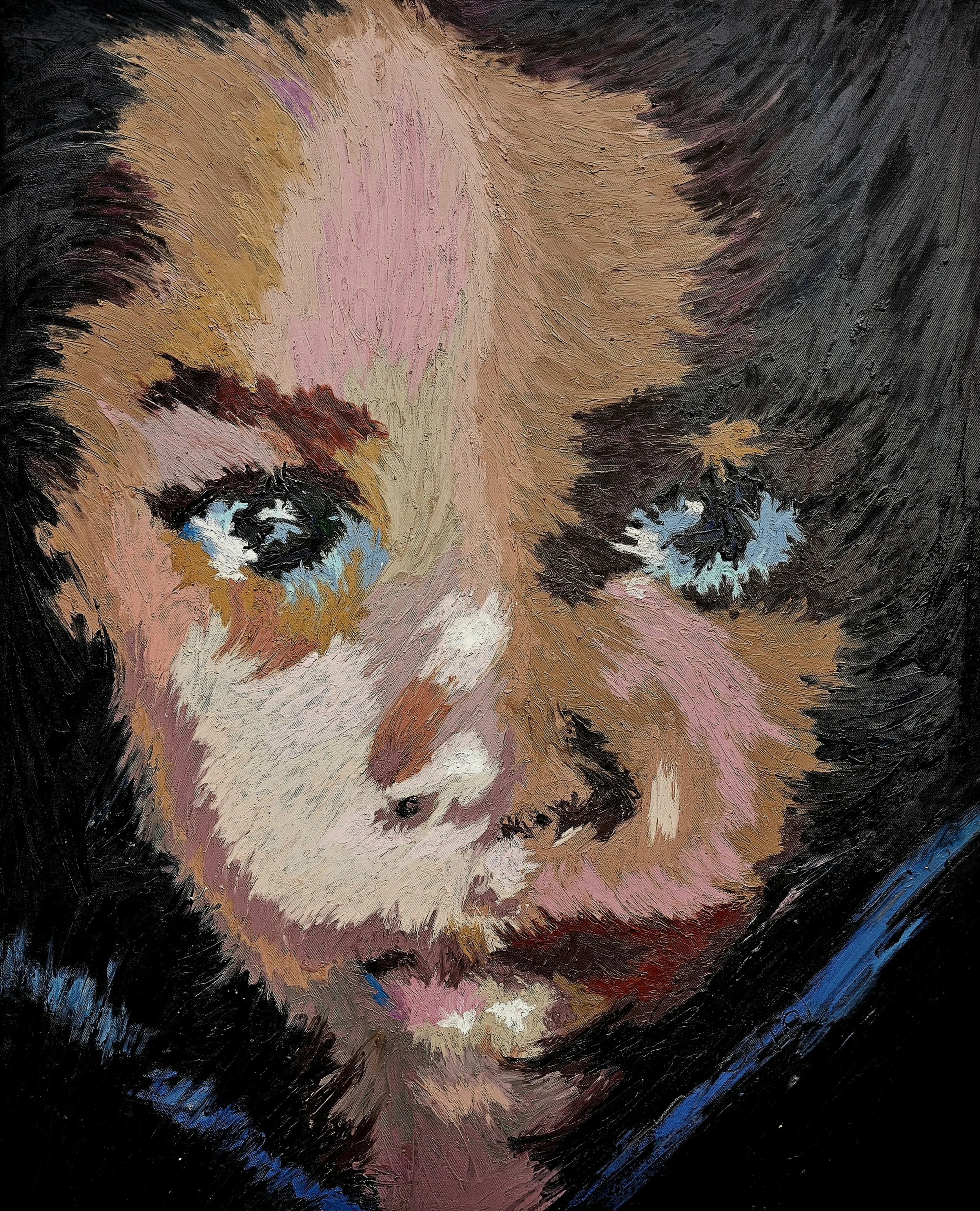 "Disarming" , 2026. Oilsticks on canvas,  54 x 54 inches 