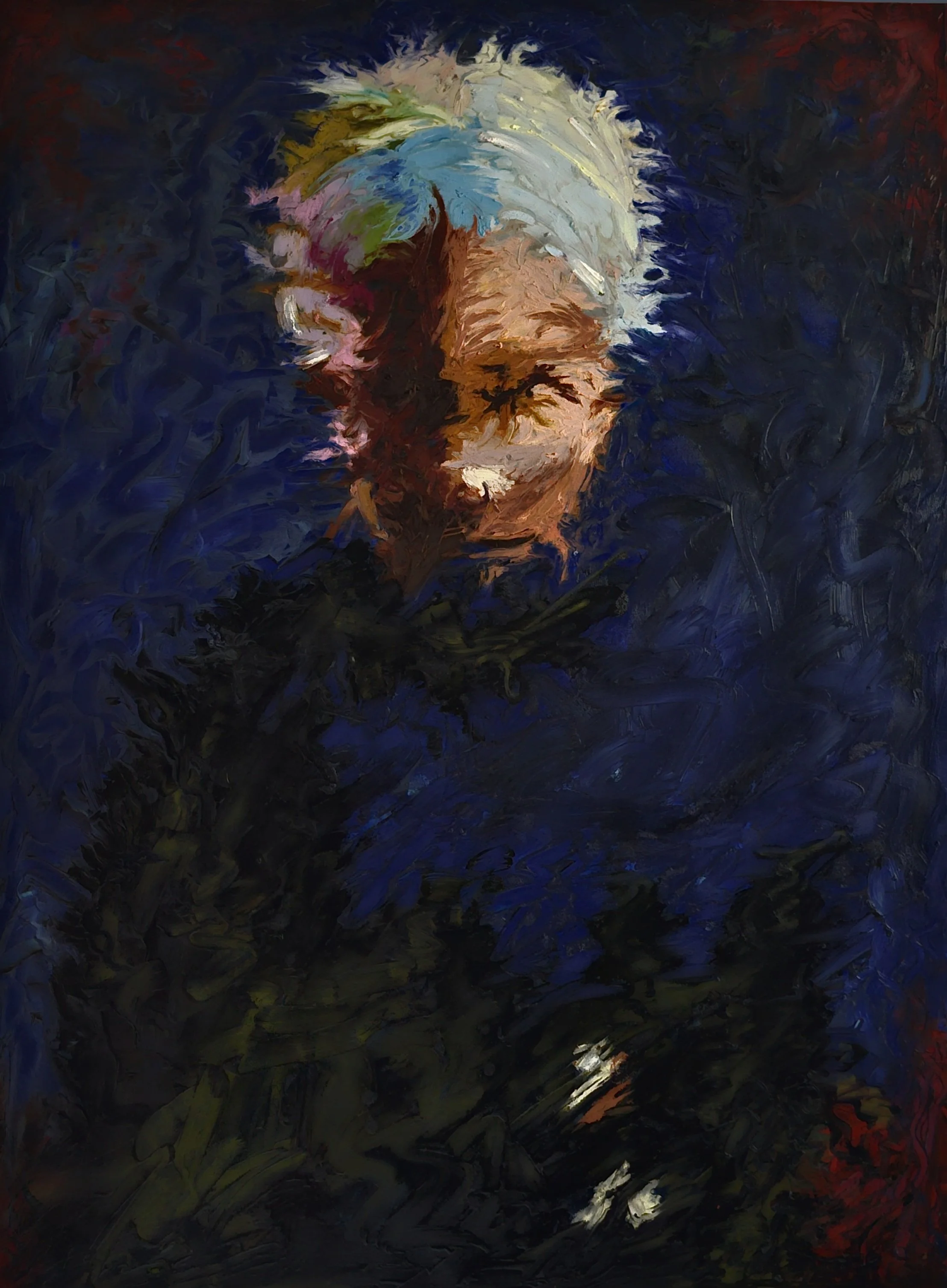 "Hajiya", 2025. Oilsticks on canvas, 106 x 114 cm or 41 x 44 inches - SOLD