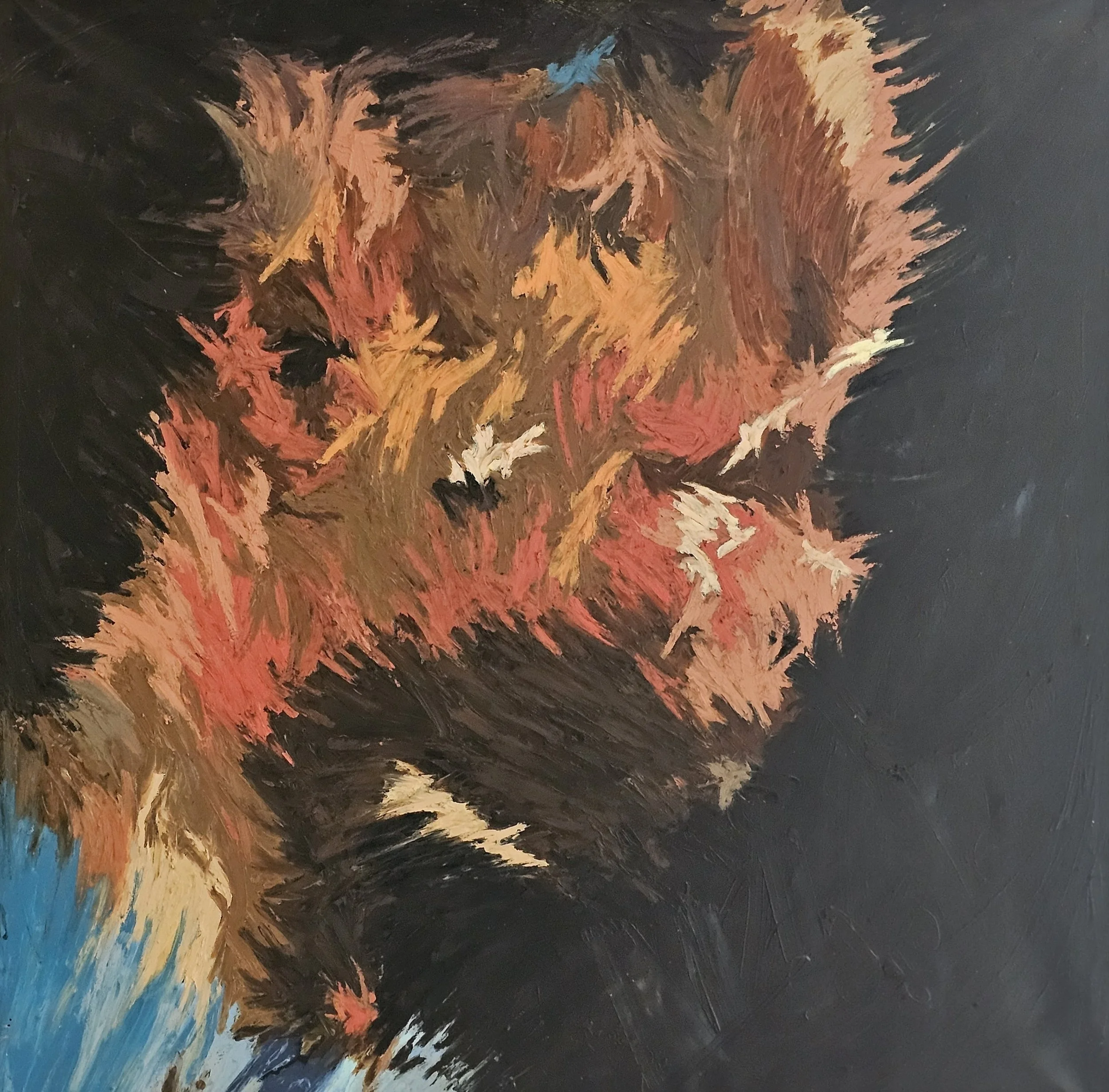 "So be it, 2026. Oilsticks on canvas,  54 x 54 inches 