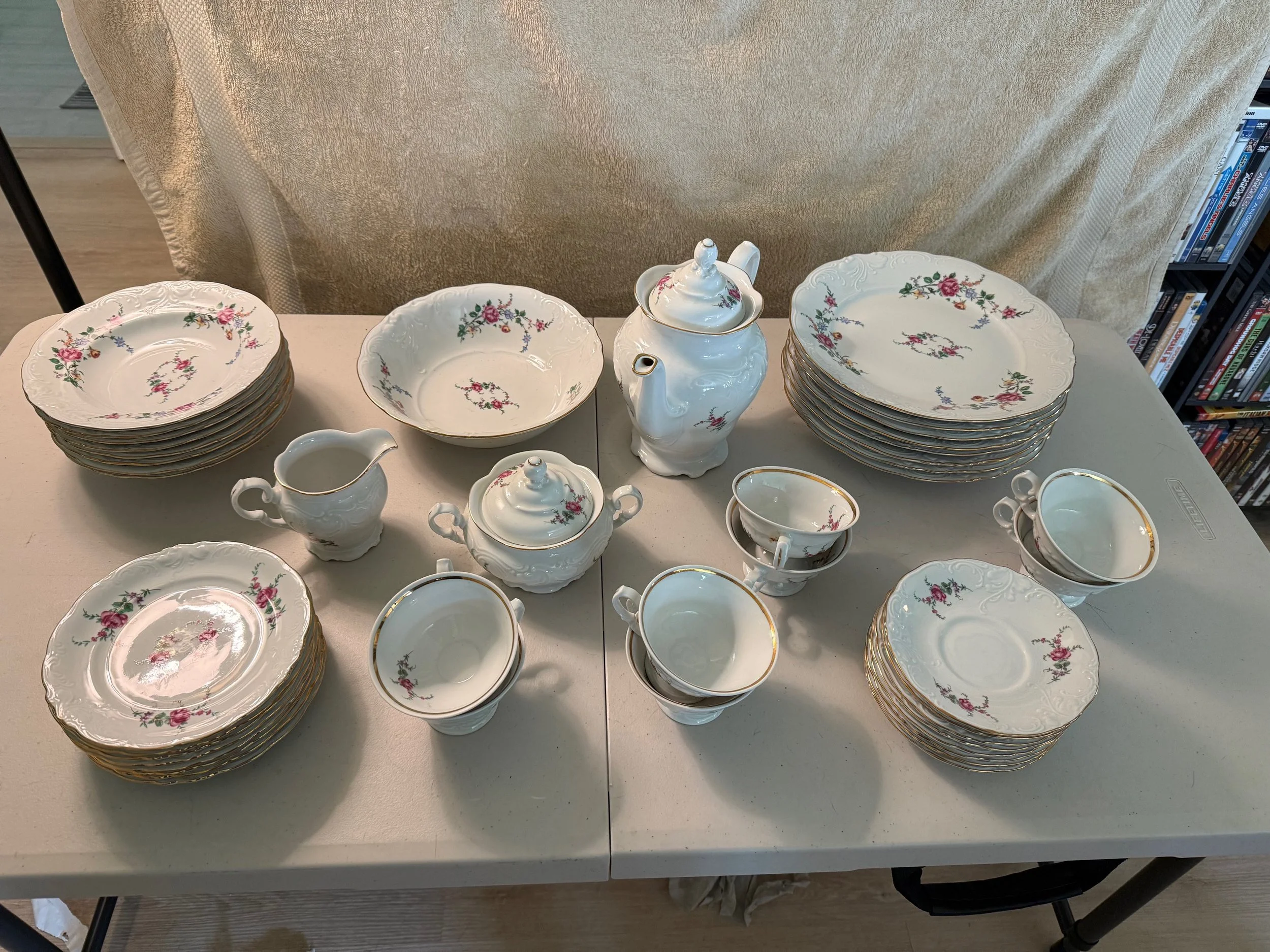  photo of the chinaware we raffled for our first fundraiser ($390) 