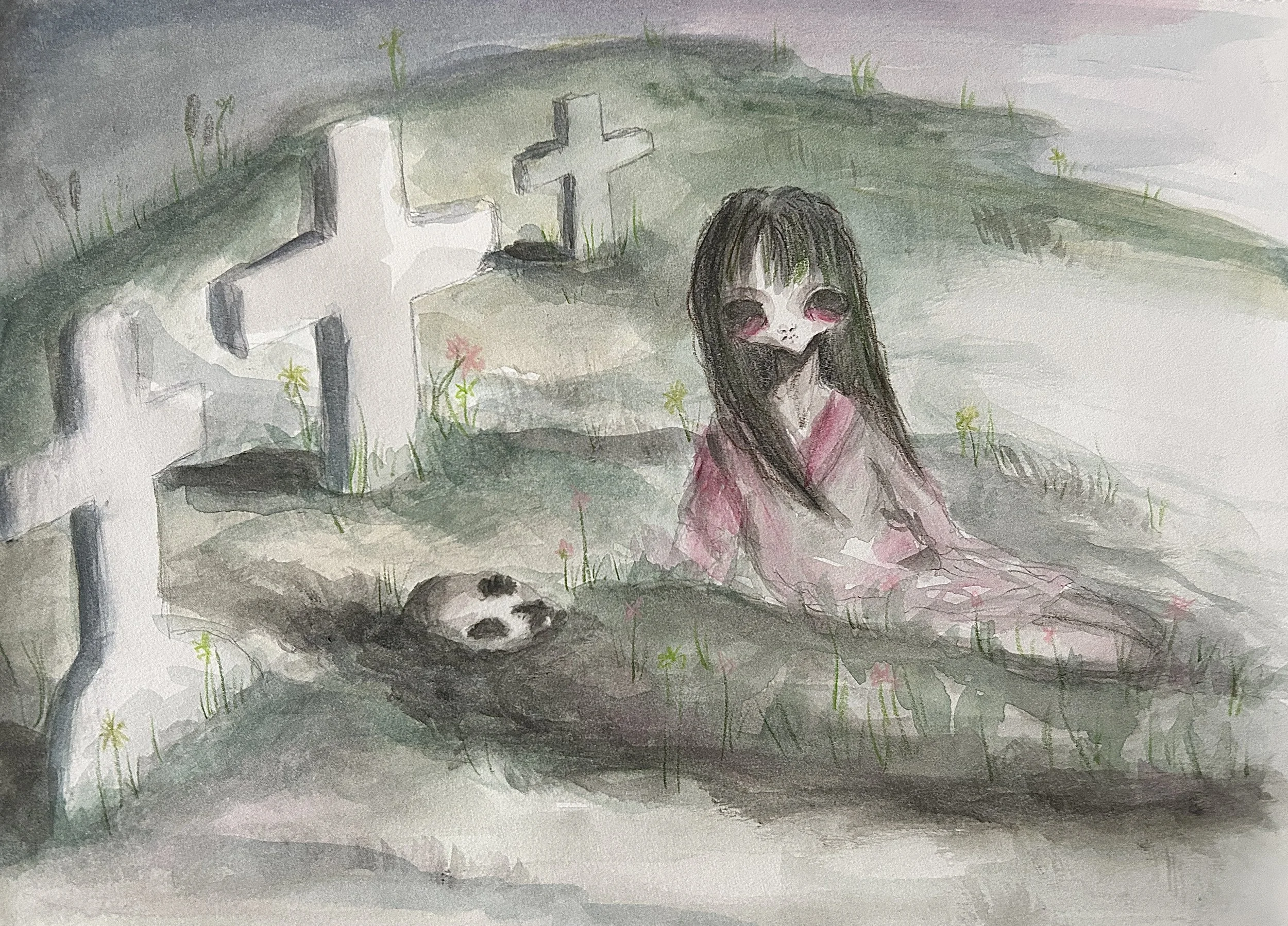 "orphan"   
watercolour on paper