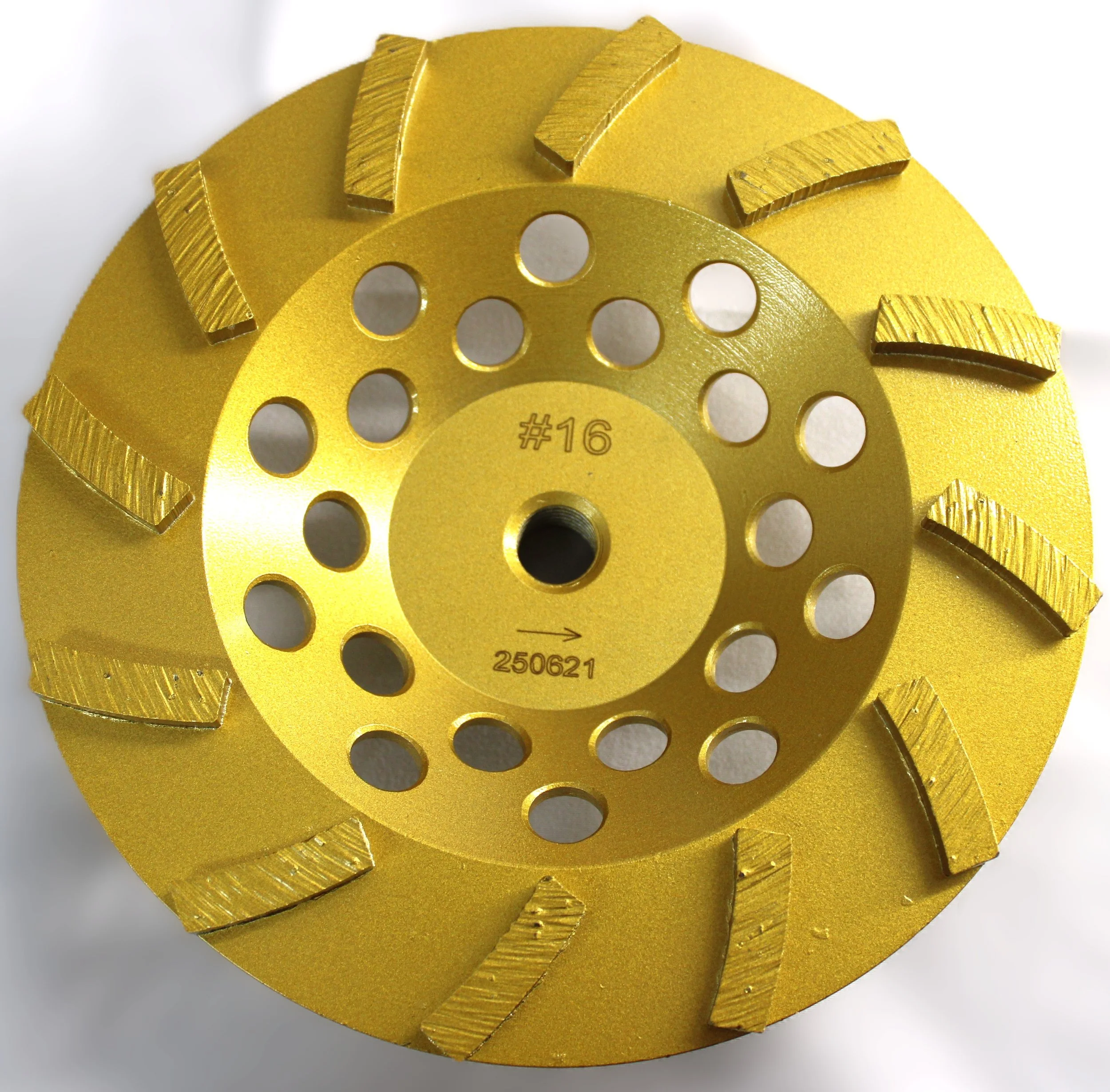 Cup Wheel - Swirl Segments (Premium, Gold)