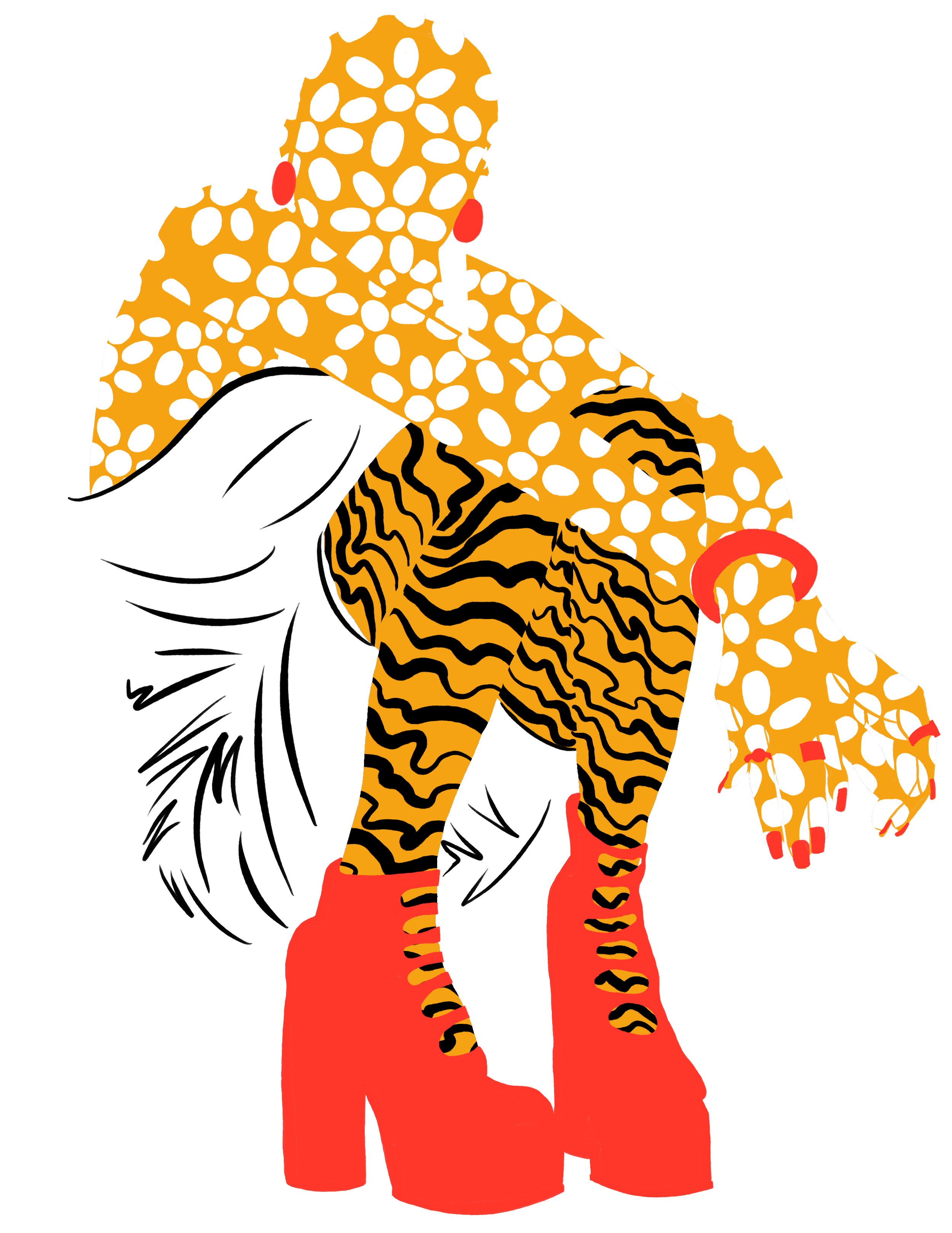 Patterned Fashion Model