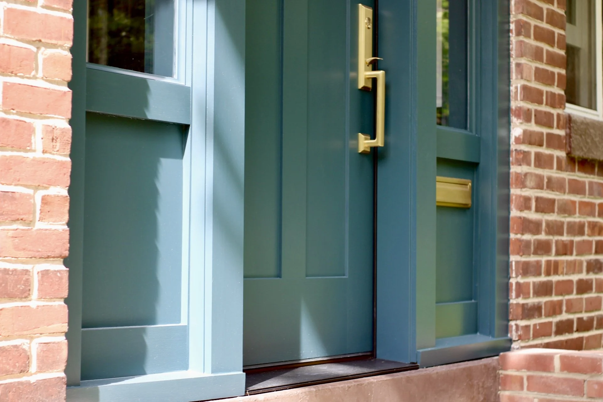 Custom hand-made front door and windows