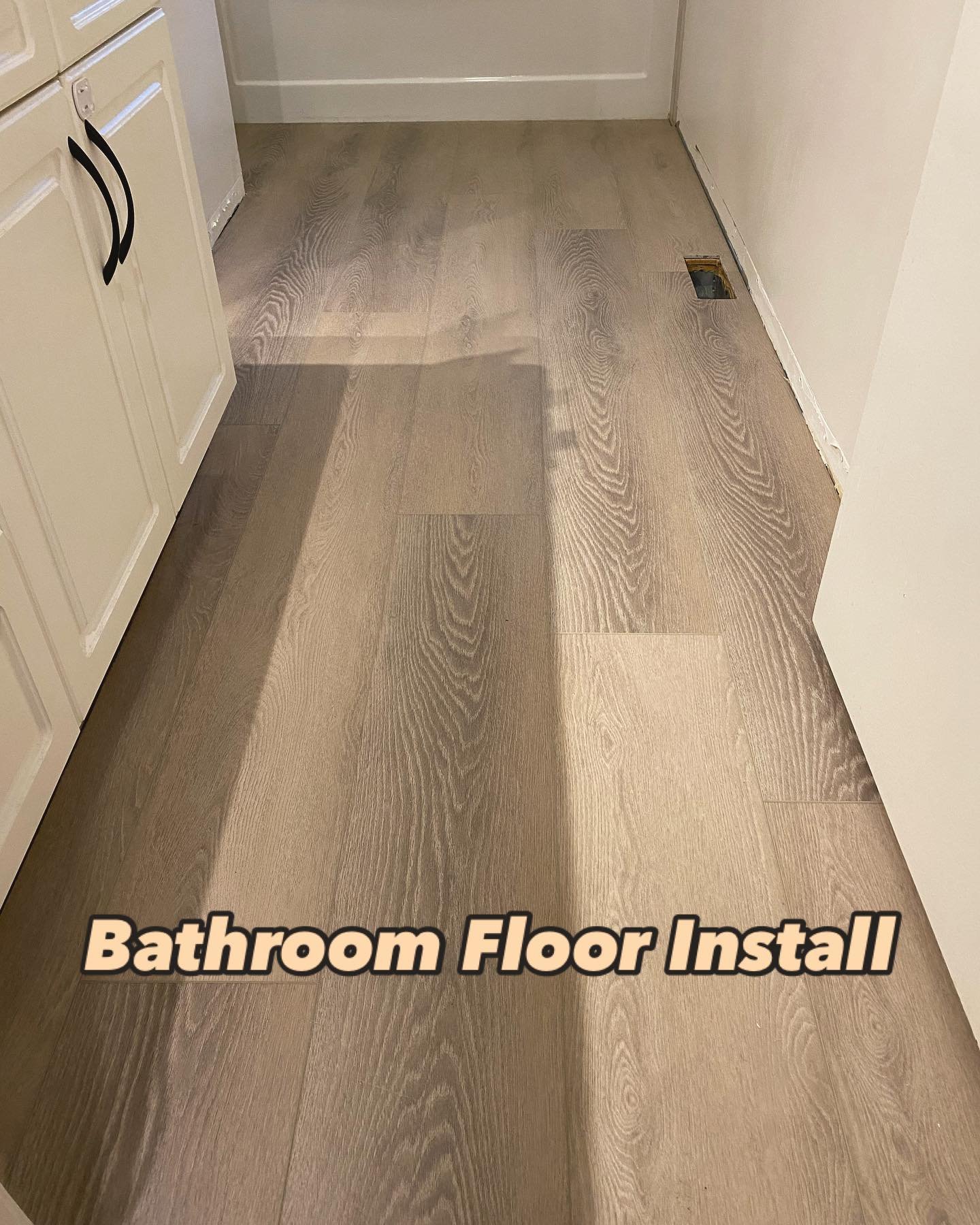 Aside from carpet in a bathroom cork laminate flooring is a wild runner up, the before and after removing the cork flooring and installing wide plank Lvp for a nice little update on this bathroom. 

#yyc #calgary #yycrenovations #calgaryrenovations #