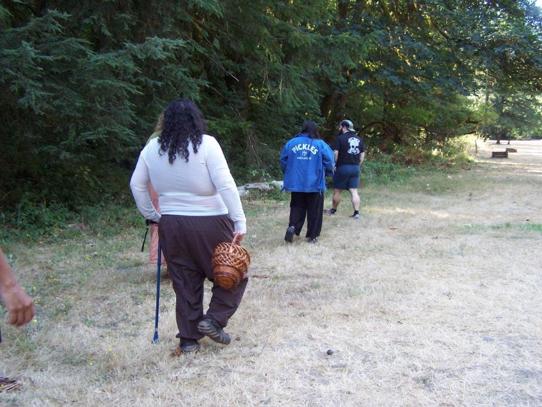 strolling through the woods