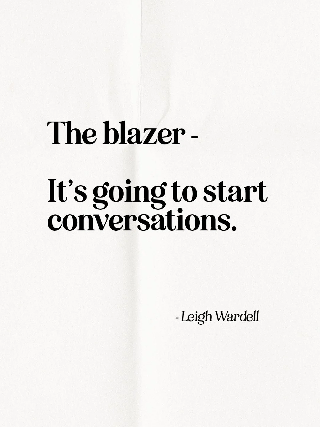 Suited for Legacy ✨ 

Honouring Matildas cap #11. 

Leigh's story is stitched into every thread of the blazer. She debuted in 1979 in Australia&rsquo;s first &lsquo;A&rsquo; international match against @nzfootballferns 

From there, she returned to t