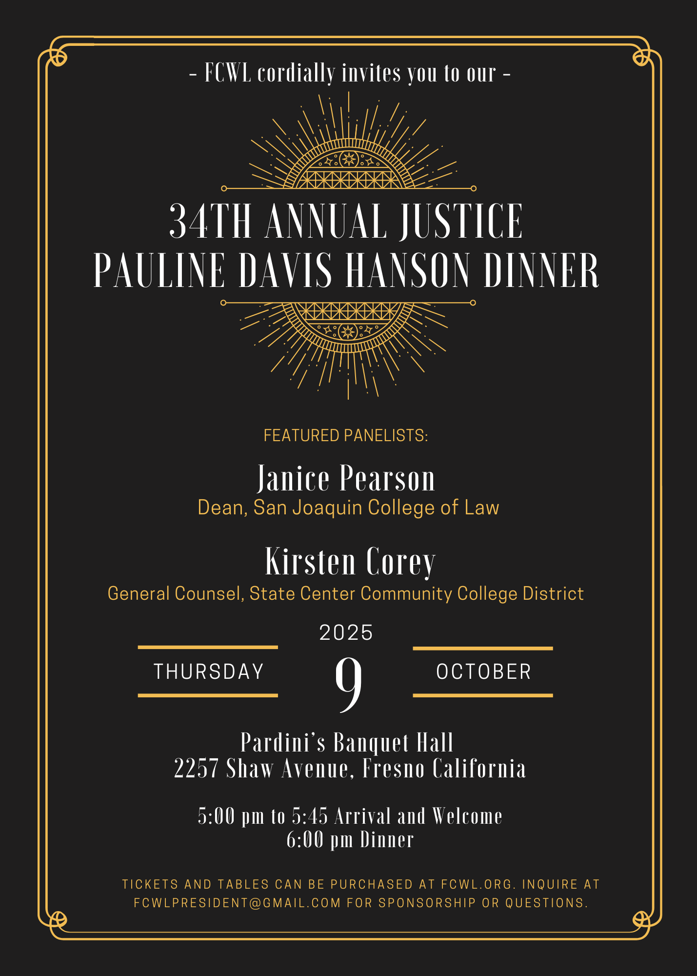 34th Annual Justice Pauline Hanson Dinner