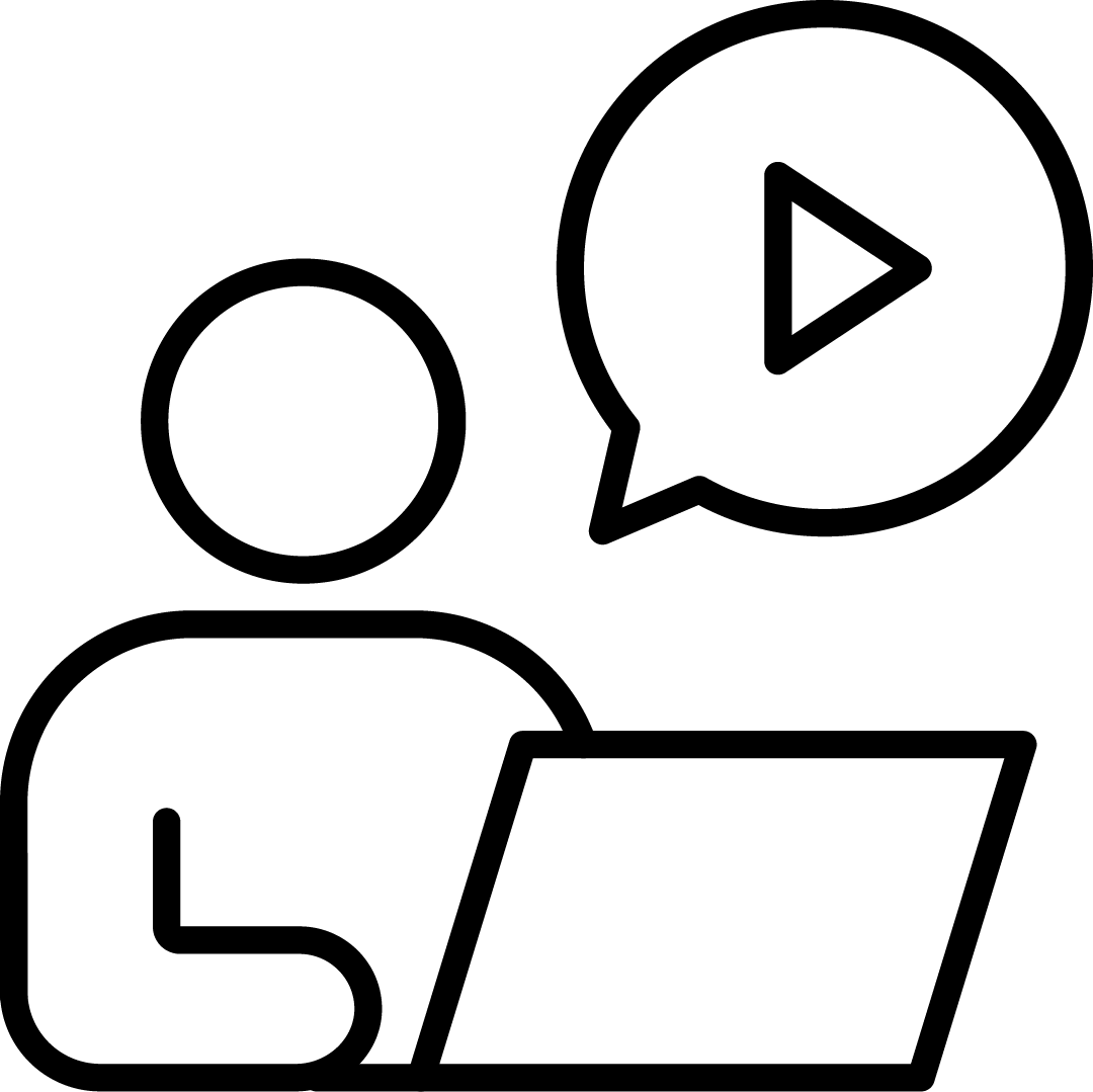 Ein Icon für Content Creation.