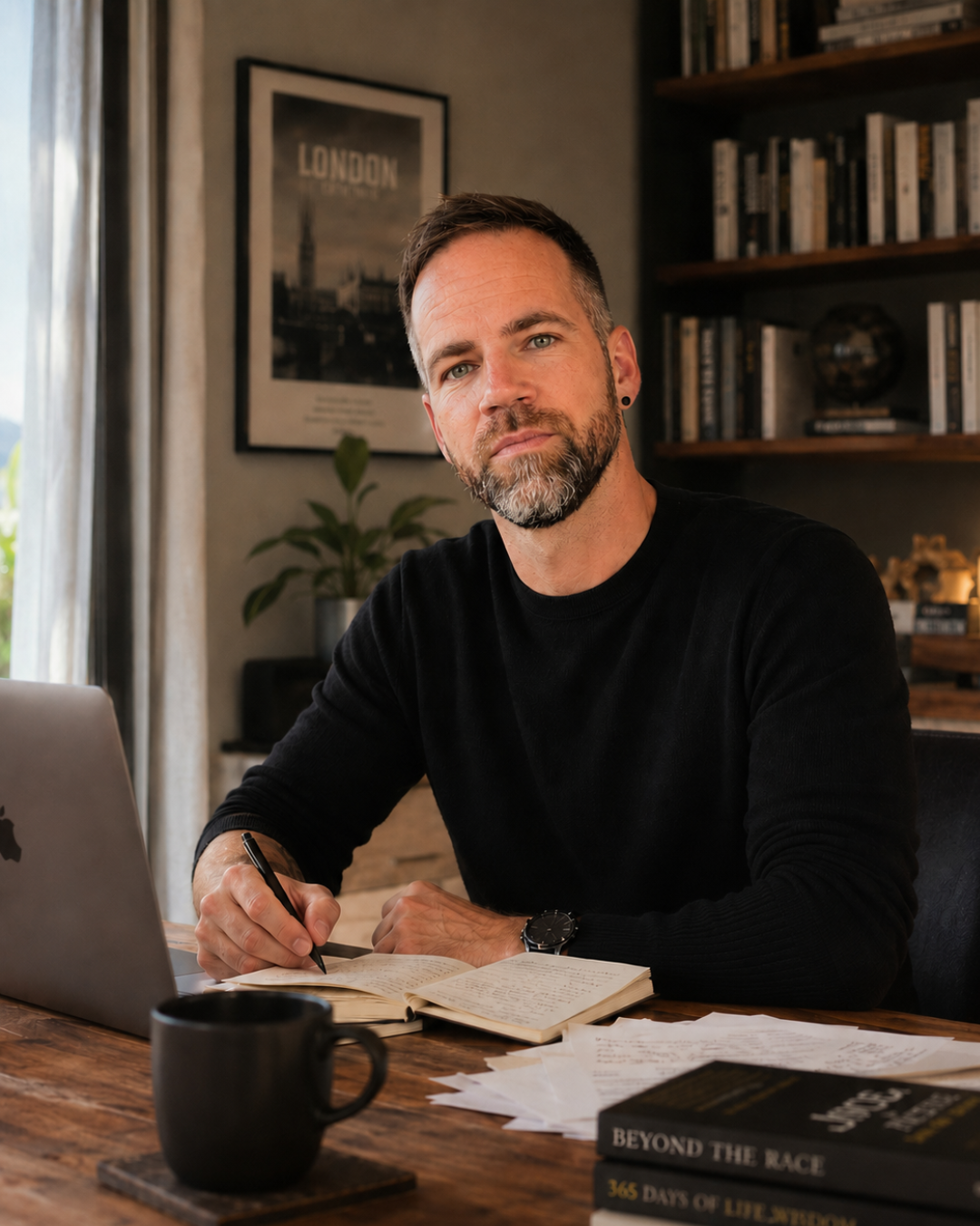 Andrew Neel Author at his desk