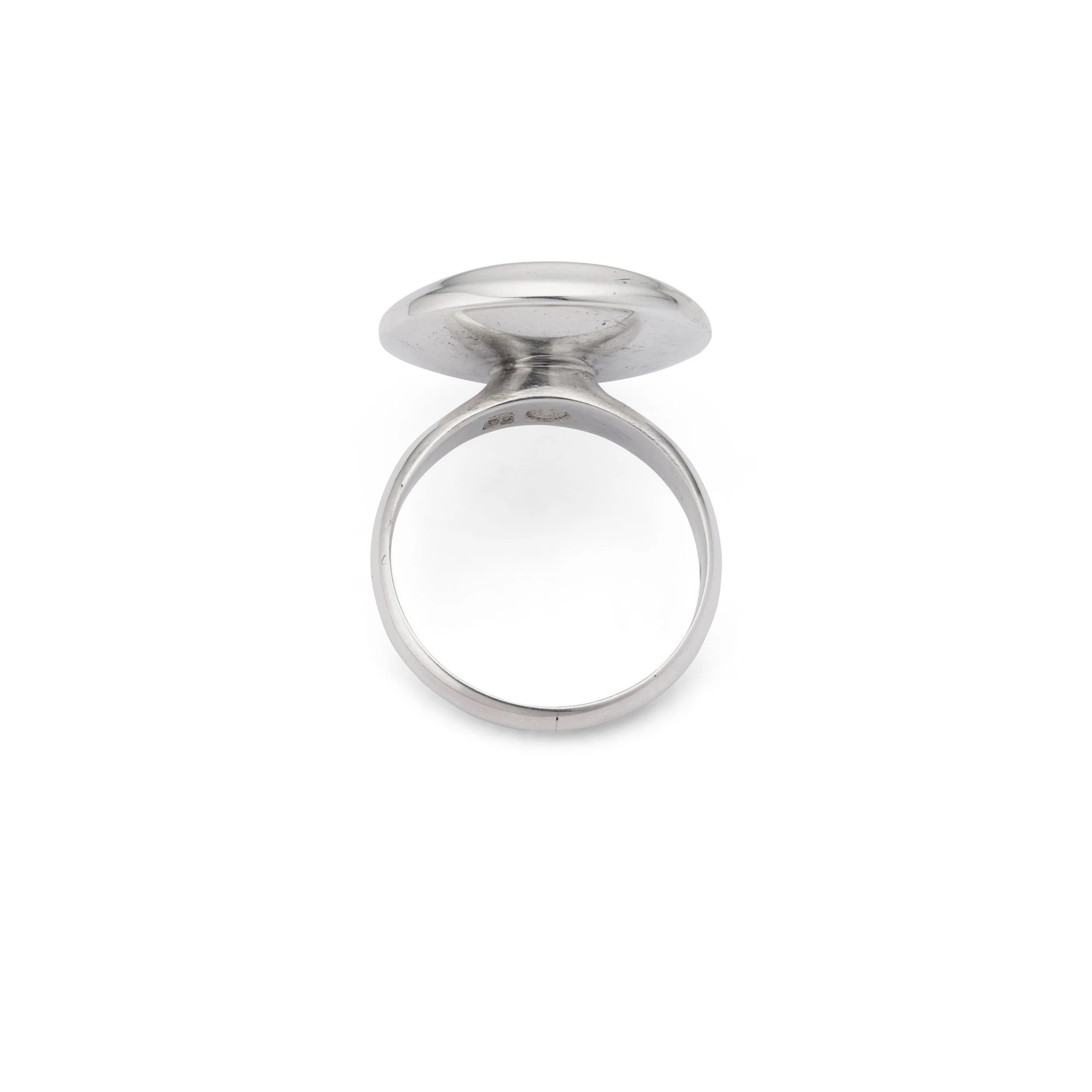 Modernist silver ring by Georg Jensen, 1972, designed by Nanna Ditzel, Denmark - side