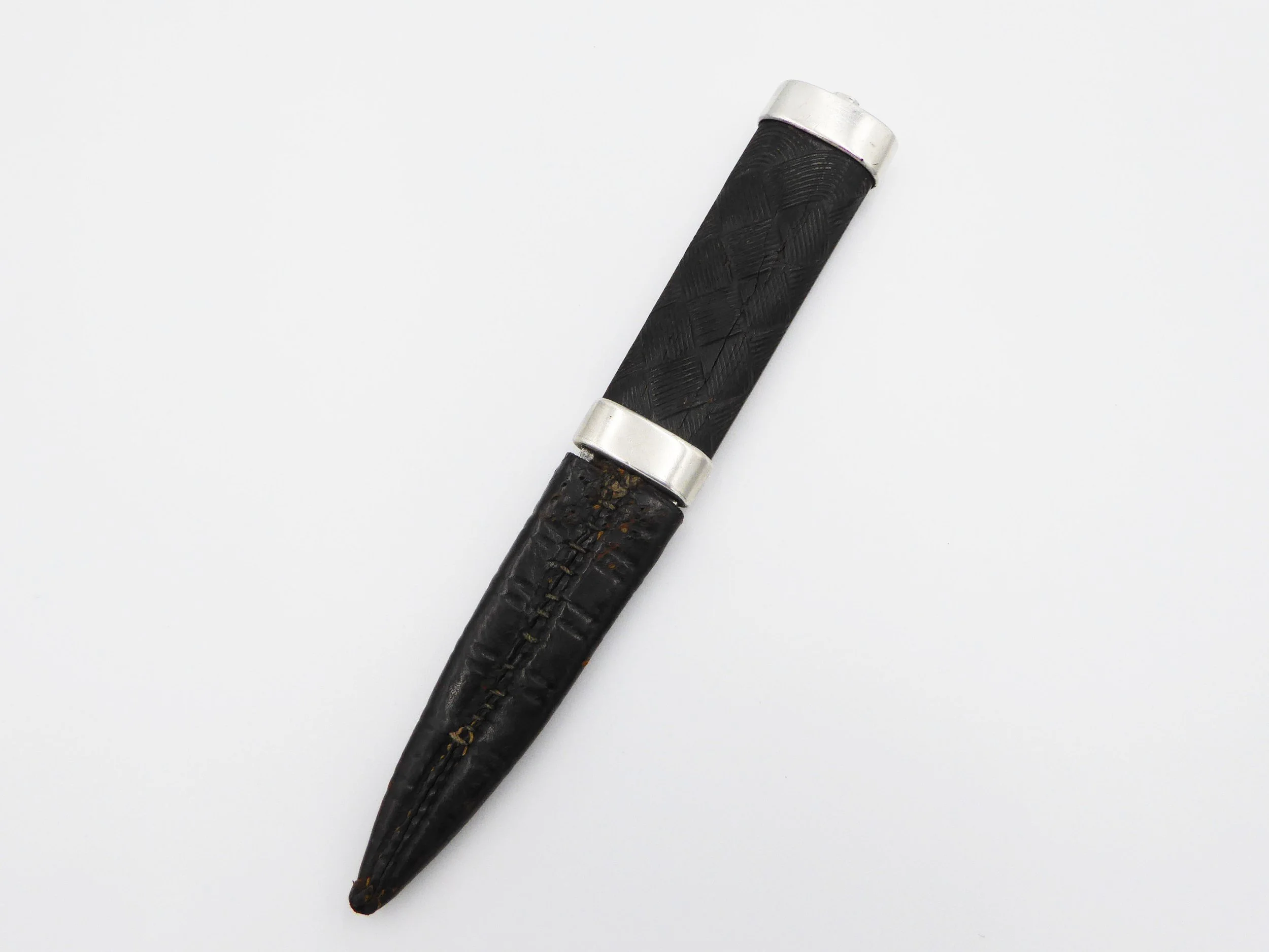 A late Victorian Scottish white metal mounted sgian dubh, unmarked, c.1890 - reverse 2