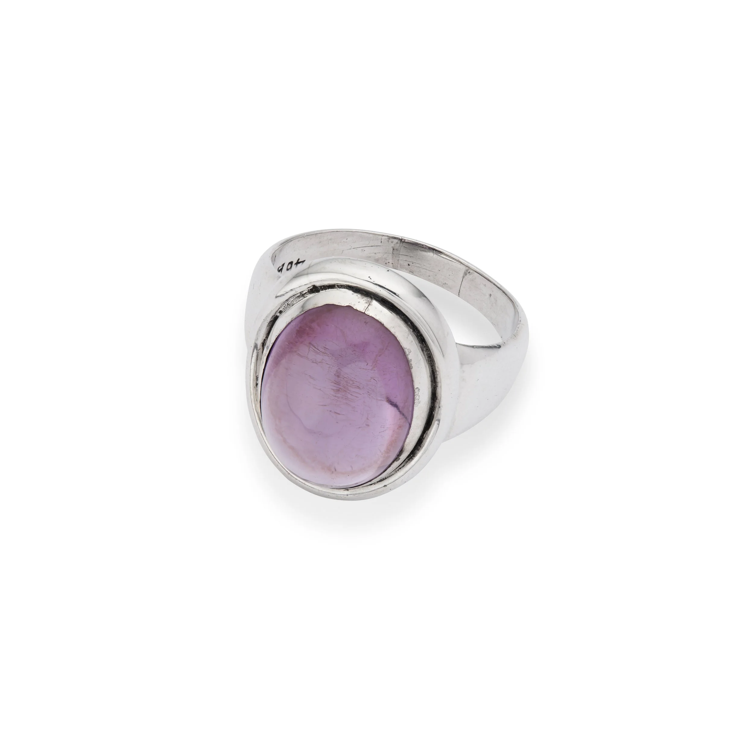 Modernist ring by Georg Jensen, designed by Harald Nielsen, Denmark, c.1950 - front