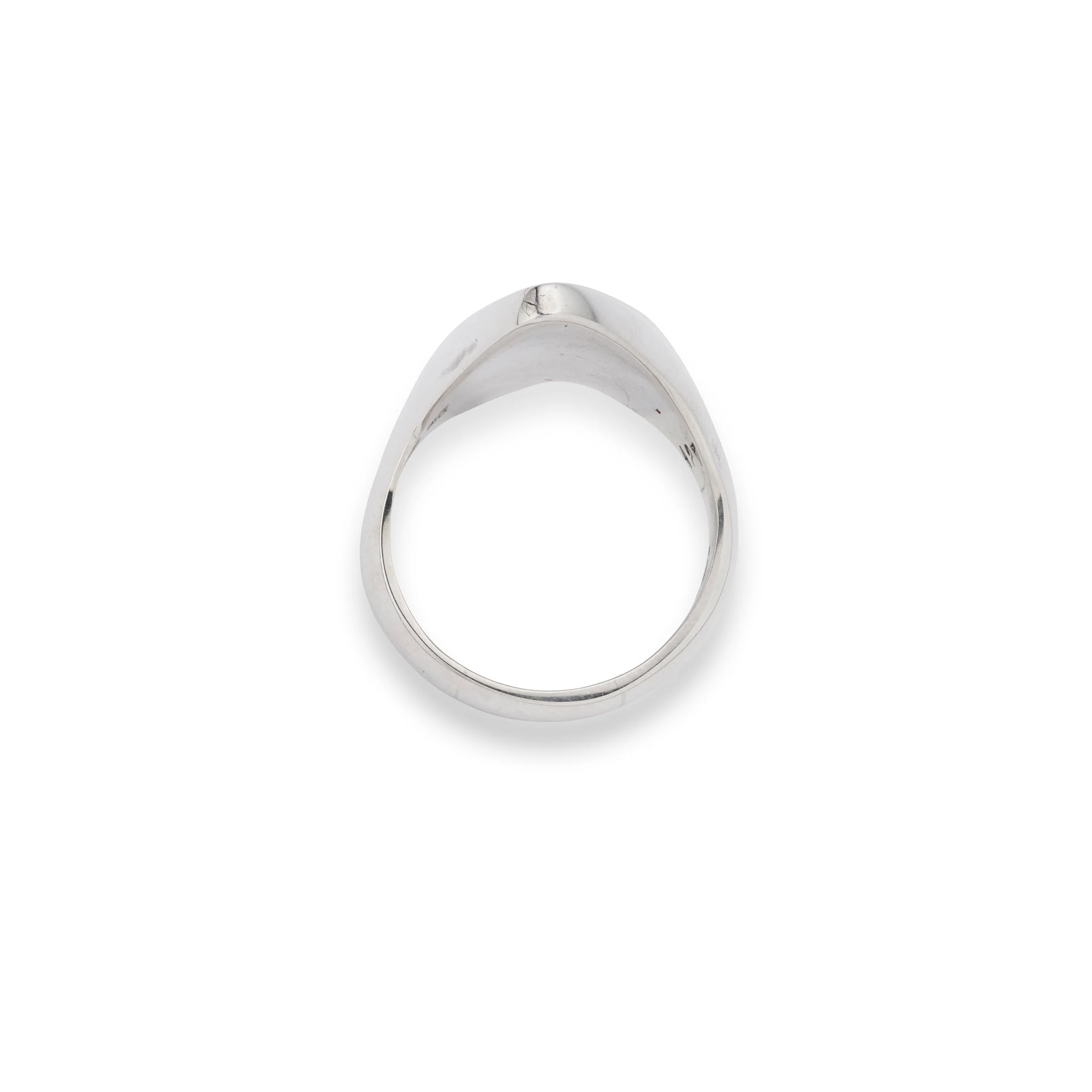 Modernist silver ring by Georg Jensen, 1973, designed by Henning Koppel, Denmark - side