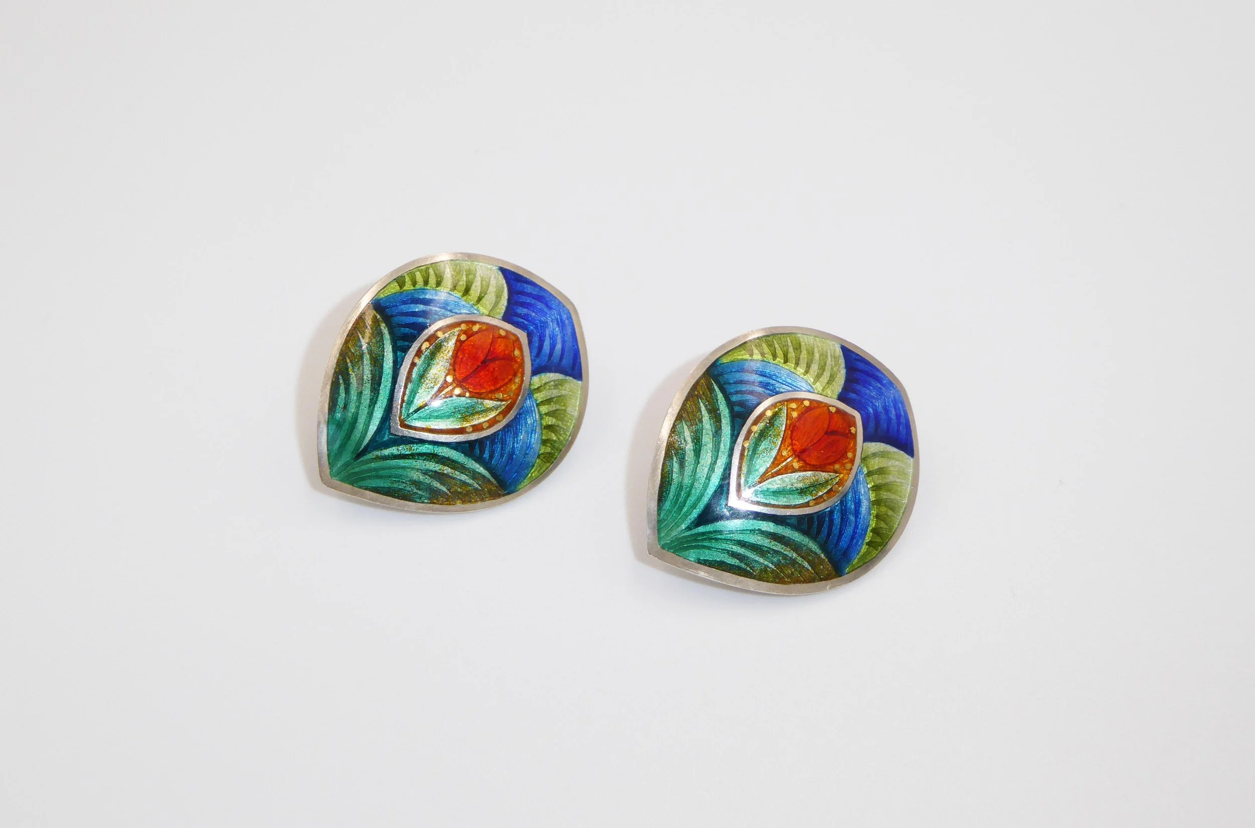 ‘Tulip’ Earrings by Jane Short, Brighton, England