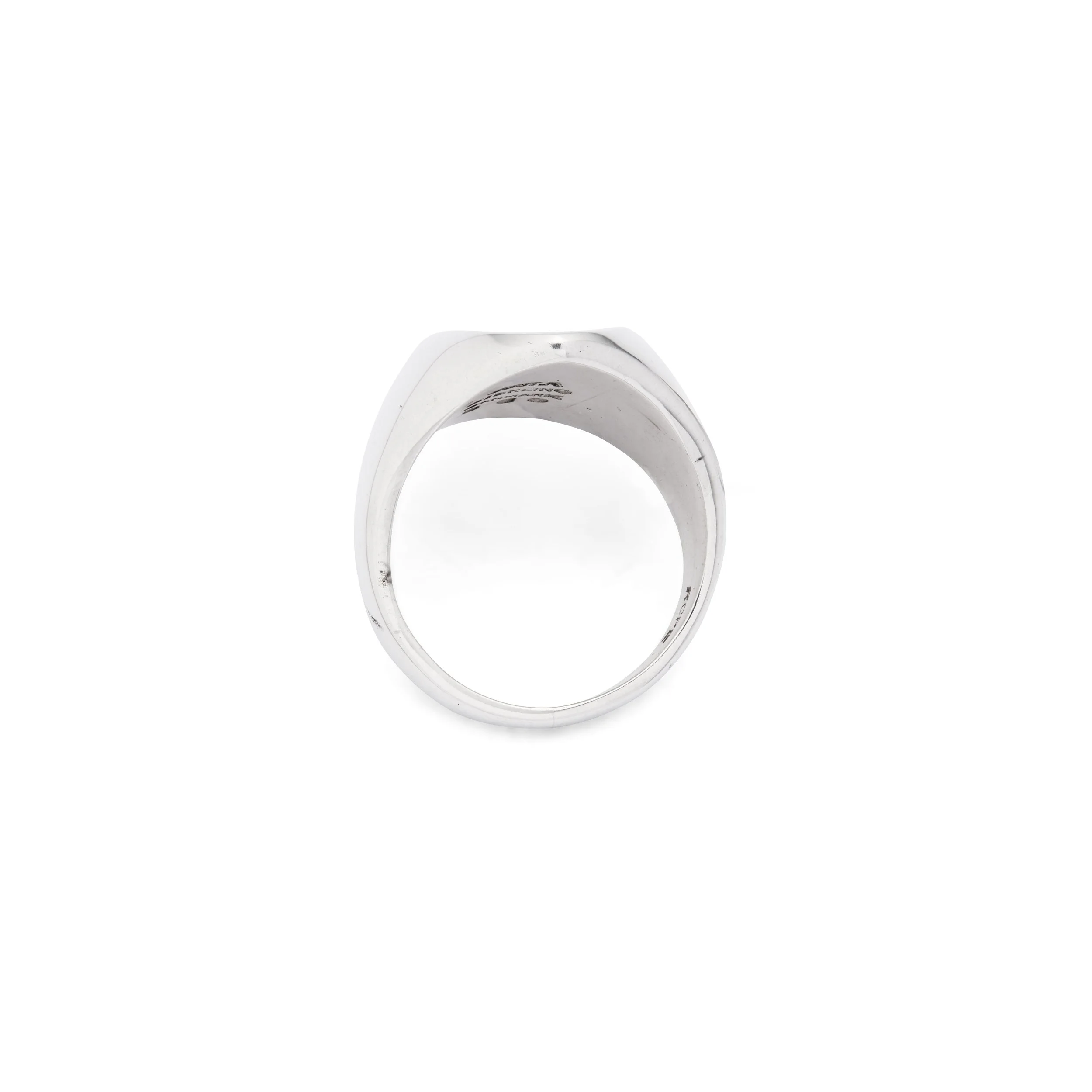 Modernist silver ring by Just Andersen, Denmark, 1966 - side