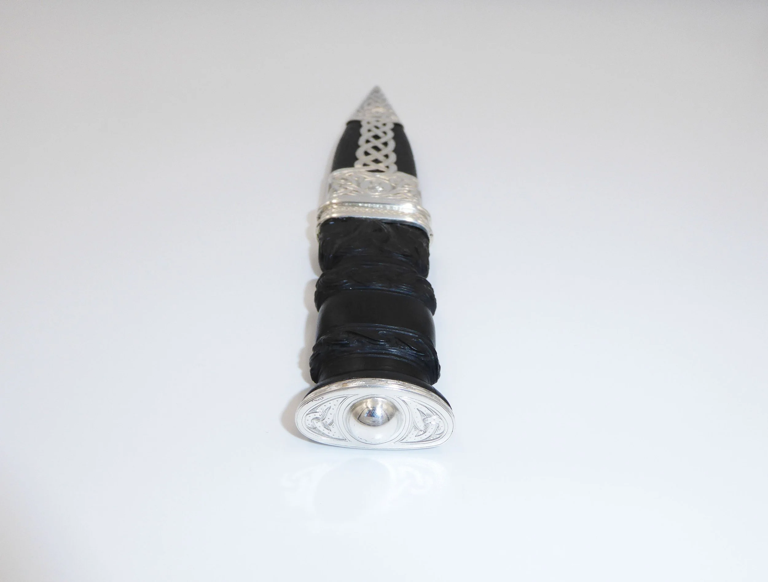 vintage silver mounted sgian dubh by Hamilton & Inches, Edinburgh, 1946 - hilt