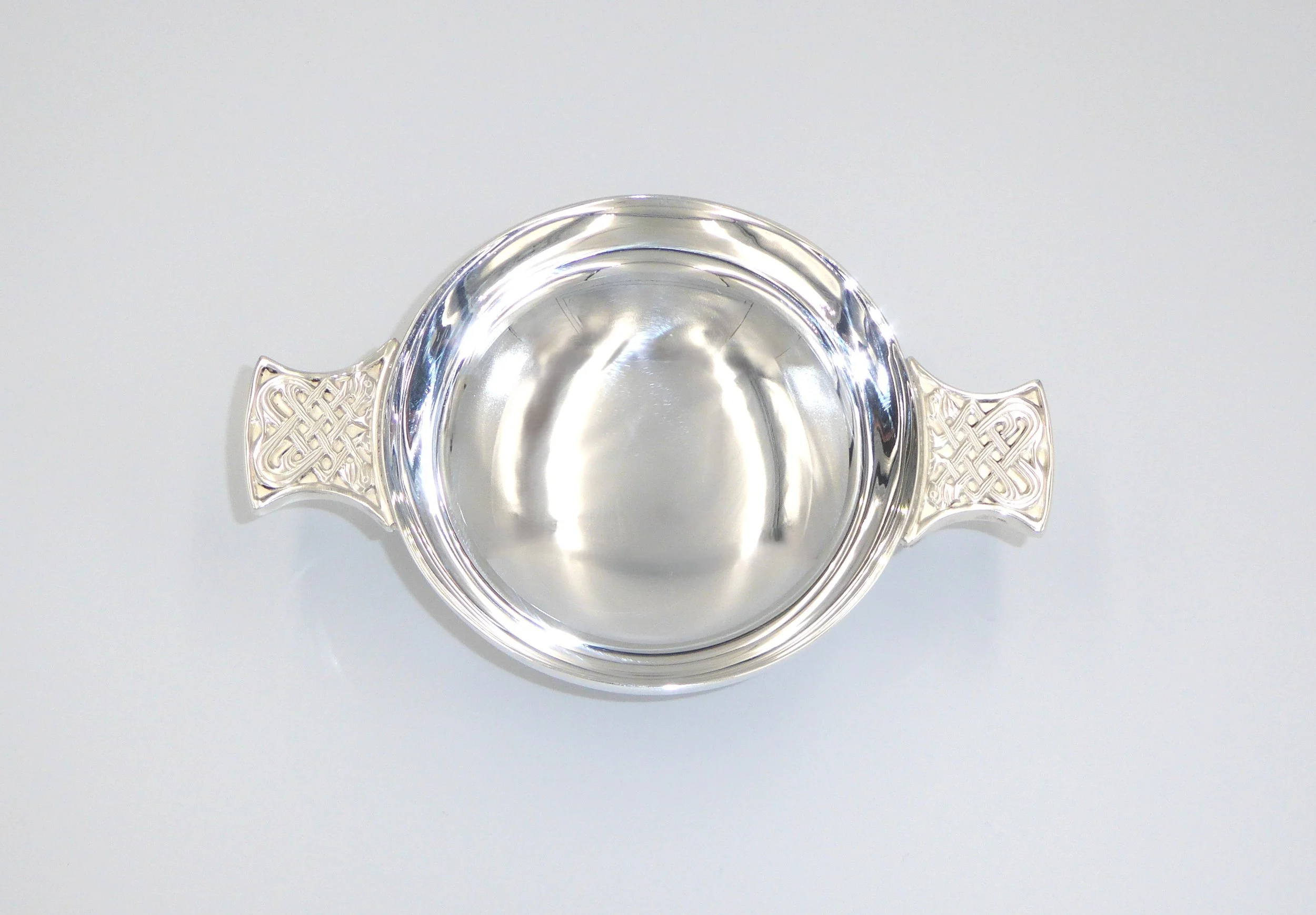 Vintage Silver Quaich by Francis Howard, Edinburgh - top