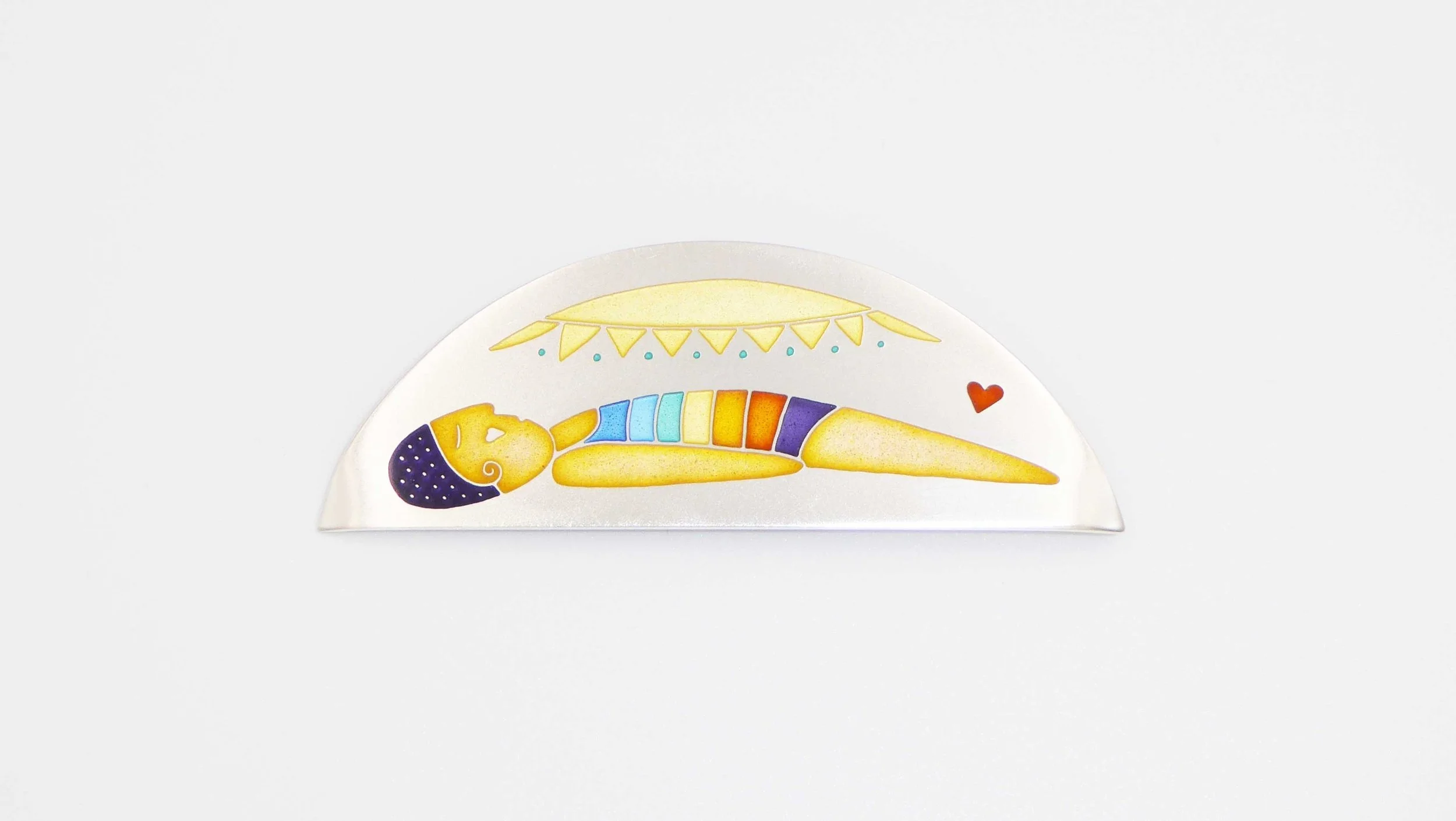 ‘Sunbather’ Brooch by Jane Moore, Leamington Spa, UK