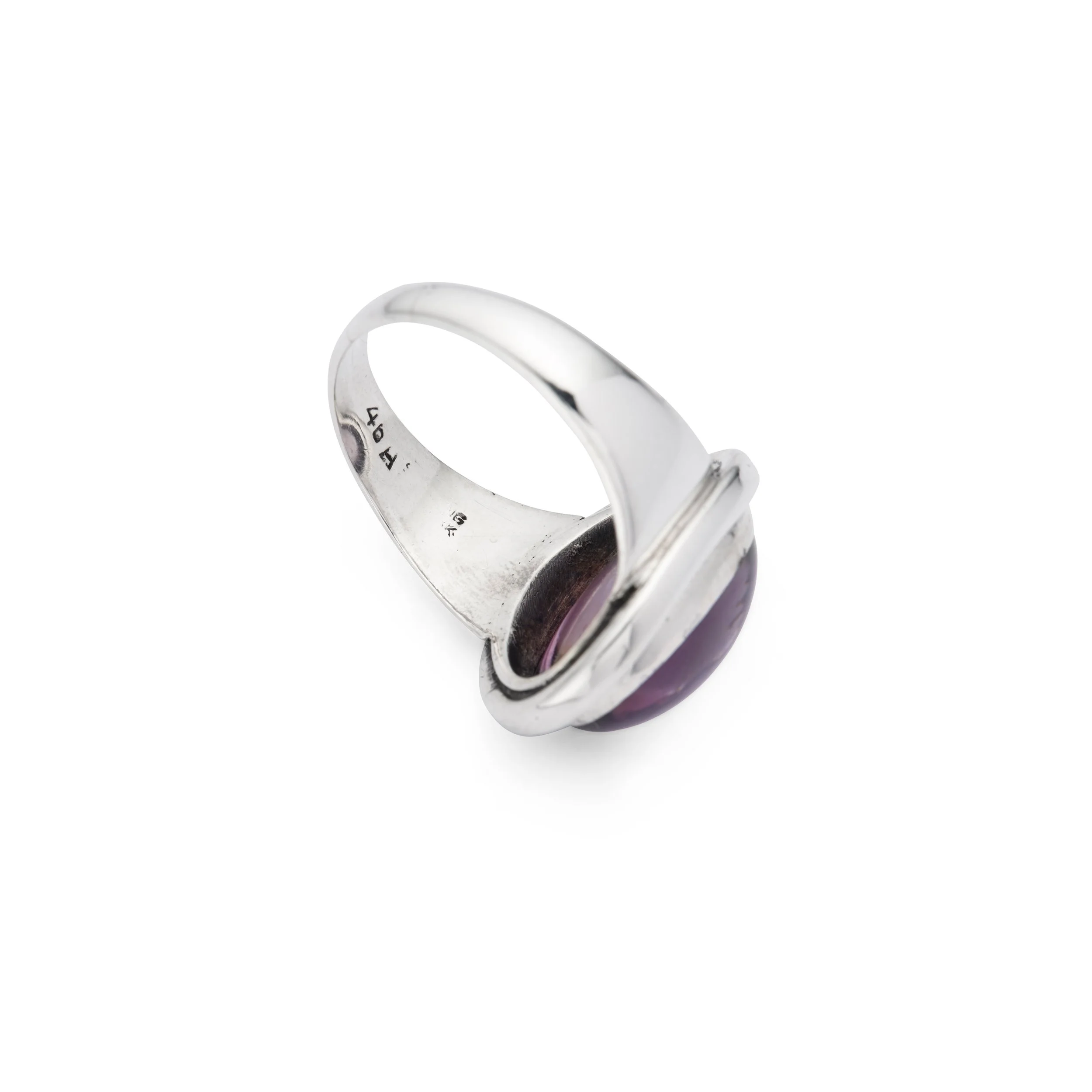 Modernist ring by Georg Jensen, designed by Harald Nielsen, Denmark, c.1950 - side 1