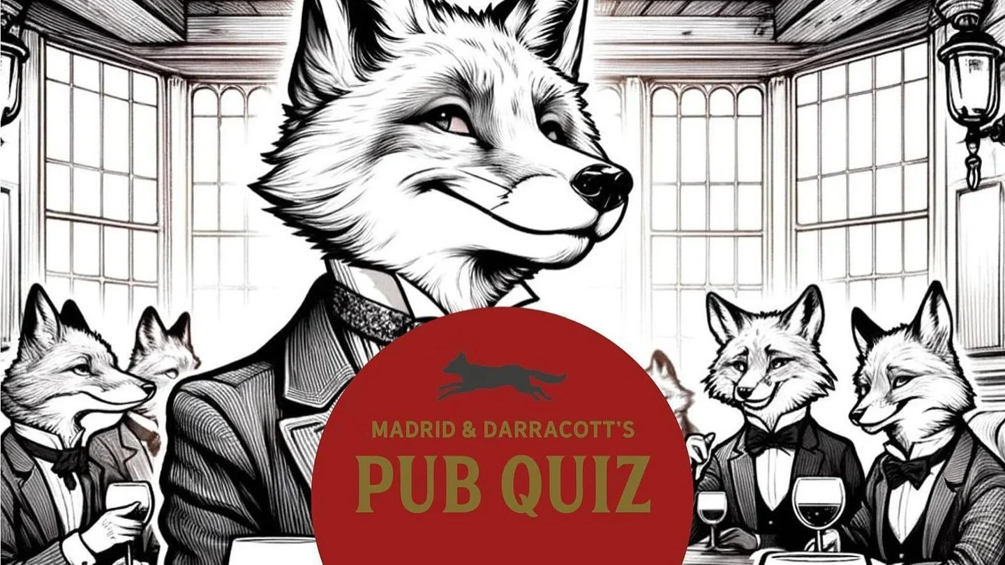 El viernes 29 volvemos a organizar nuestro popular Pub Quiz. Forma un equipo -incluso de dos personas- y te daremos una mesa, preguntas, una tienda llena de bebida y la oportunidad de ganar un premio. Ponte en contacto con nosotros para reservar tu p