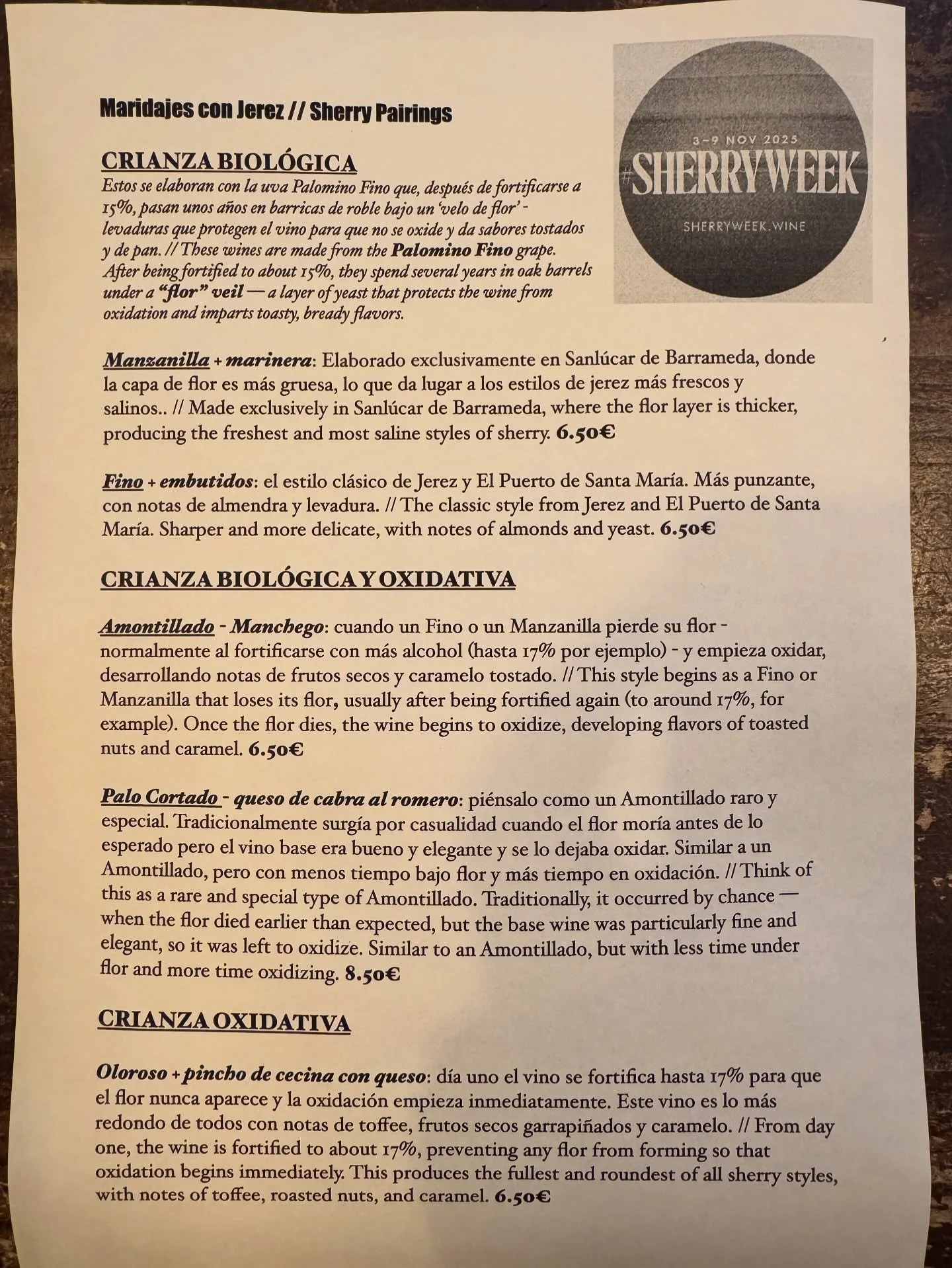 It&rsquo;s Sherry Week and we are here to serve you wines! But we realise Sherry is complex so we are here to teach you as well! Why not pop by and try our wine and tapas pairings with these most incredible jewels from Andaluc&iacute;a. // &iexcl;Es 