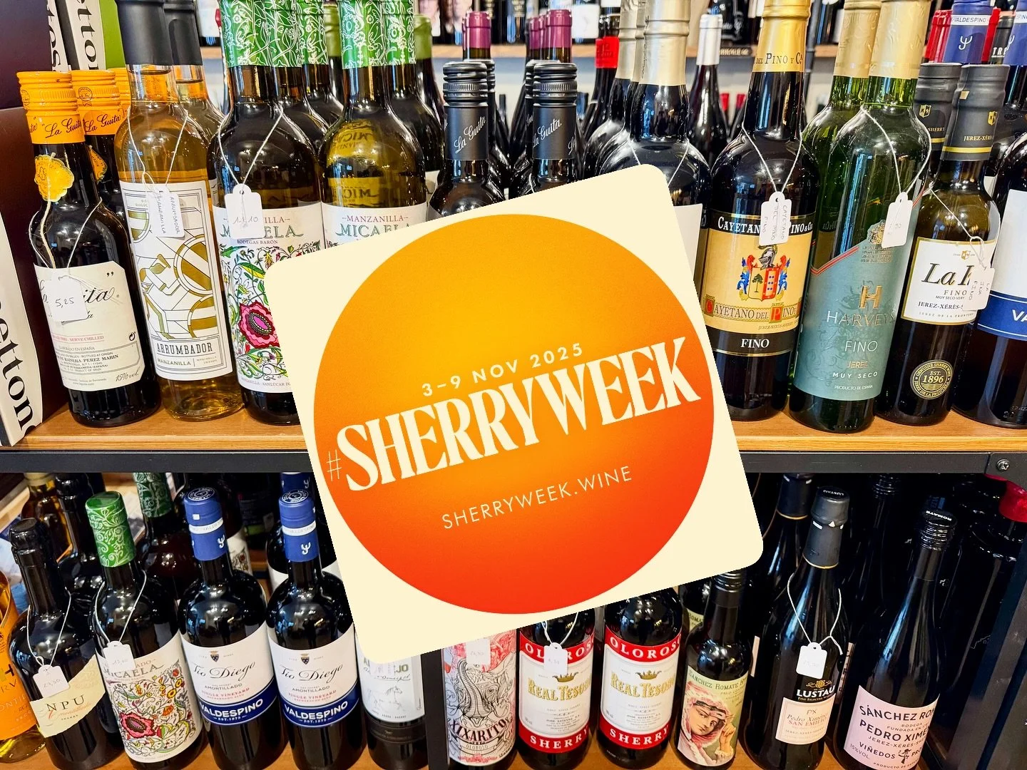 Our shelves are stocked with wines for Sherry Week! All styles from the driest wines in the world to the sweetest. What are you waiting for? // &iexcl;Nuestras estanter&iacute;as est&aacute;n llenas de vinos para la Sherry Week! Todos los estilos, de