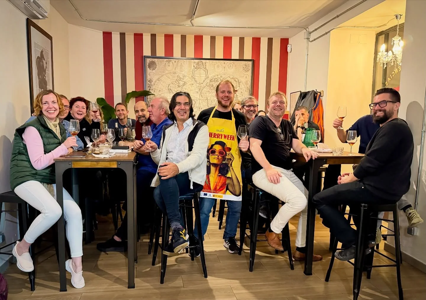 Grab your venencias as we dive through the flor into the botas and revel amongst the droplets of sherry wine. Salud! // Agarren sus venencias mientras nos sumergimos a trav&eacute;s del flor en las botas y celebramos entre las gotas de vino de Jerez.