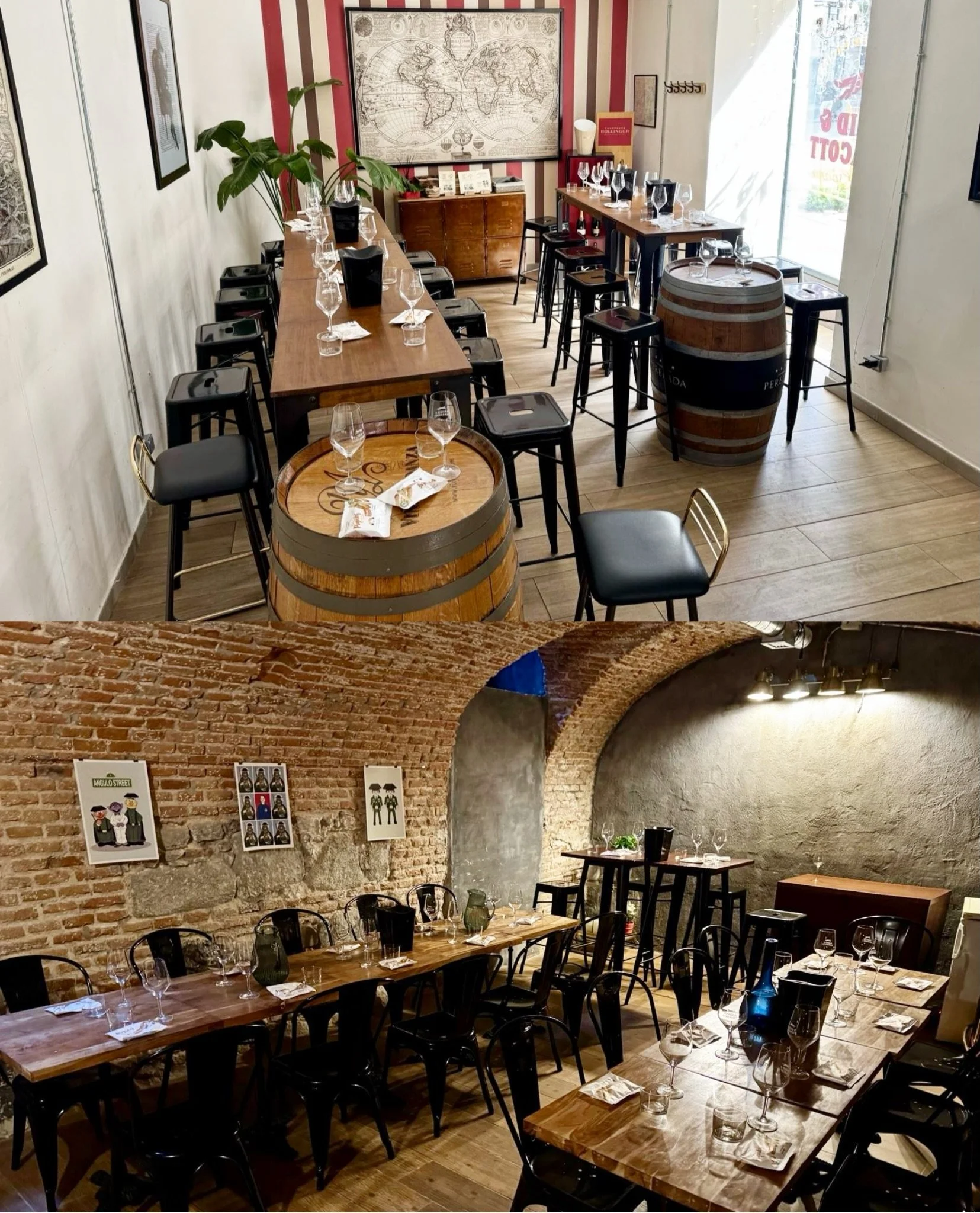 Got a big group? No worries at all. Which space do you prefer? The bright and breezy upstairs or the atmospheric wine cave? For tasting information just head to our website! // &iquest;Tienes un grupo grande? No te preocupes en absoluto. &iquest;Qu&e
