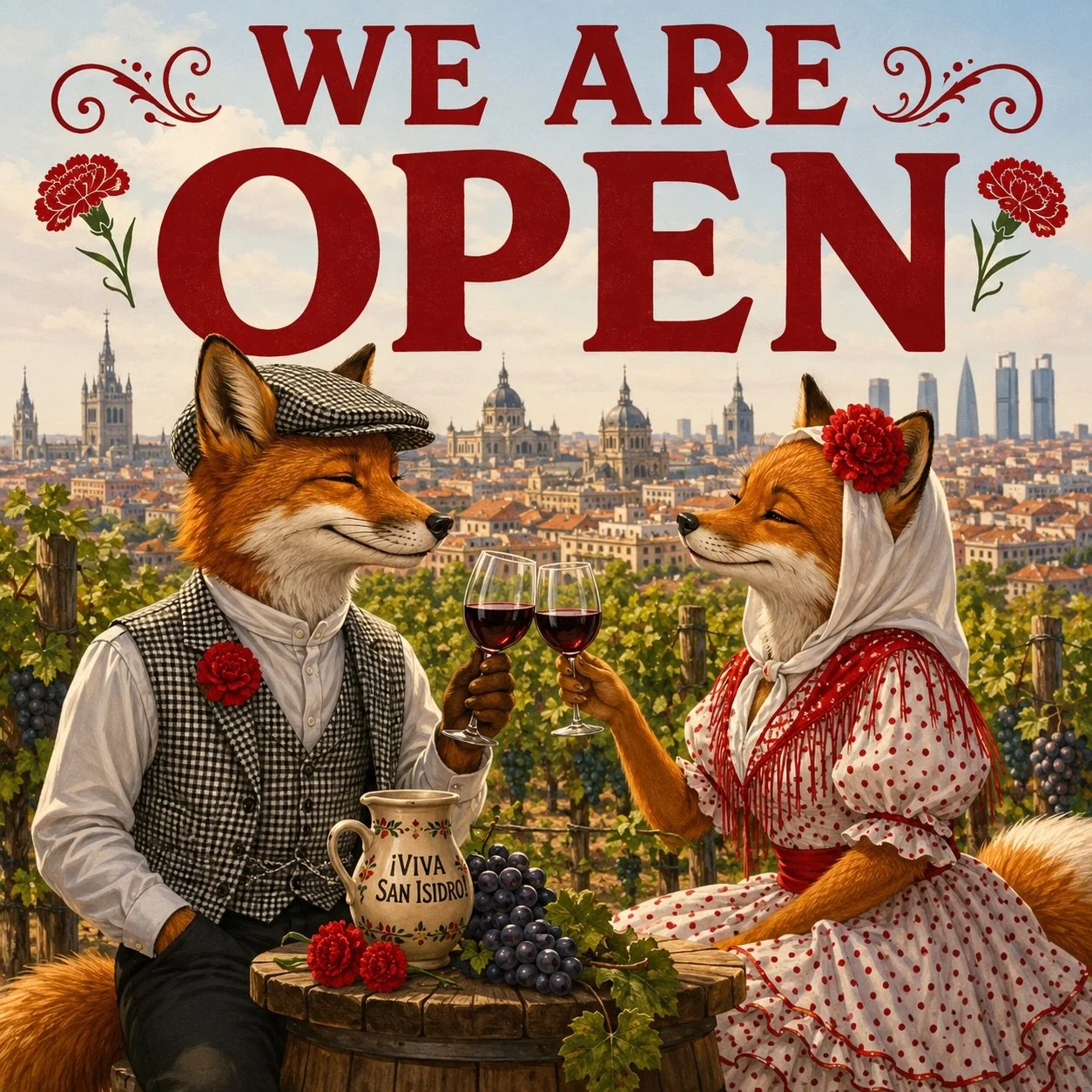 HAPPY SAN ISIDRO DAY! Just to let you know that our shop is open today and tomorrow as normal. So if you are looking for the right wine to pair with your rosquillas or fancy coming in for a drink in your traditional costume then don&rsquo;t worry - i