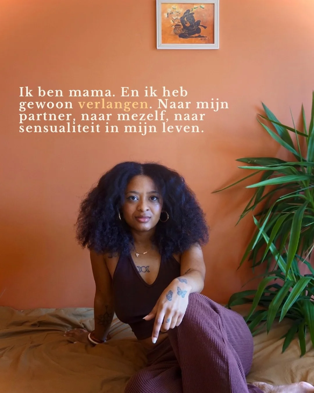En ik weet dat ik niet de enige ben.

Want moederschap vraagt heel veel van je lichaam. Je bent de hele dag beschikbaar &mdash; voor je kind, je partner, je werk. En ergens onderweg raak je het contact met jezelf kwijt. Je verlangen. Je sensualiteit.