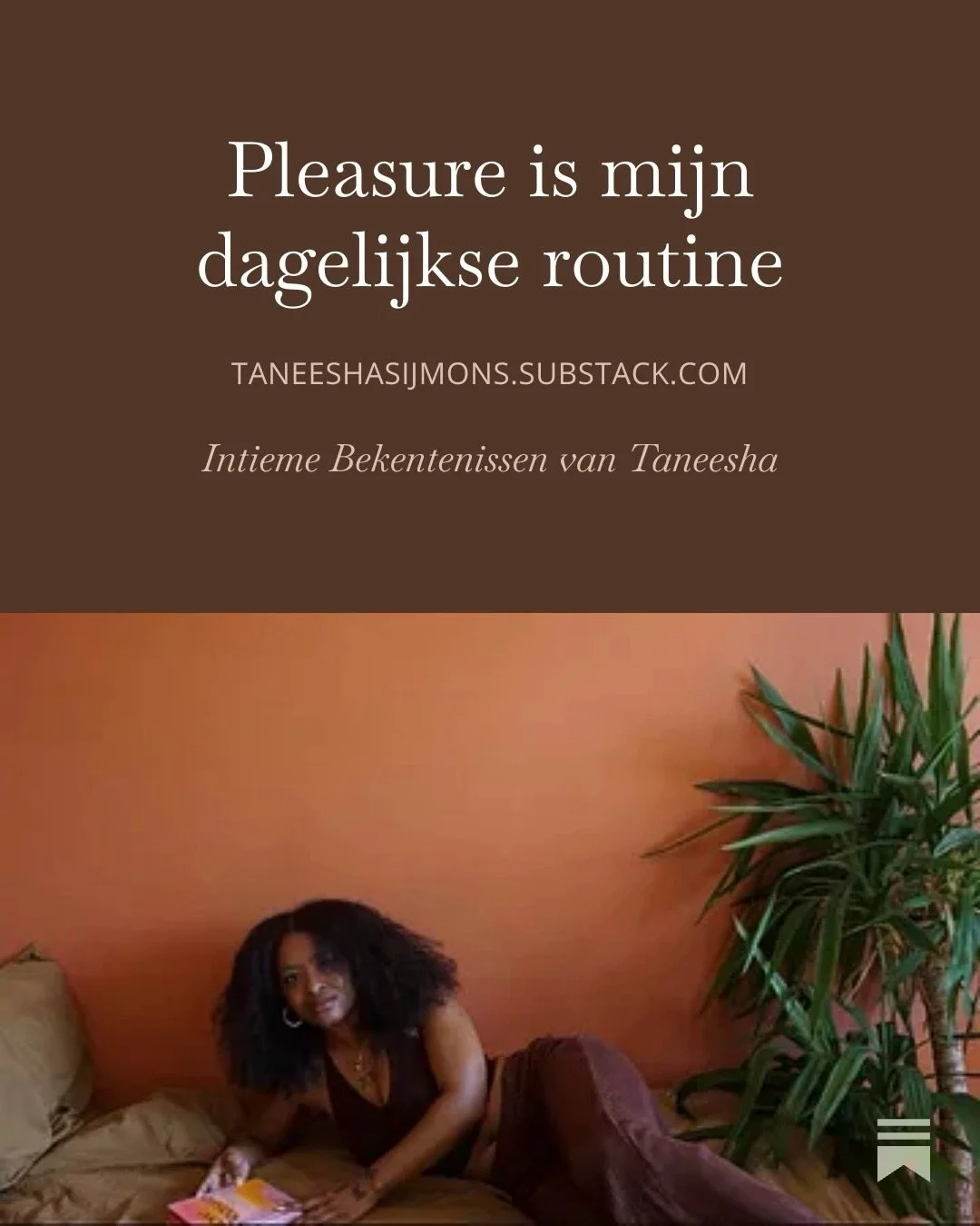 Pleasure is niet iets wat je verdient.
Maar gosh, we zijn z&oacute; geconditioneerd alsof dat wel zo is.

Ik schreef op Substack waarom ik pleasure elke dag prioriteit maak&mdash; niet als treat, maar als mijn basis. Ik weet namelijk hoe het is om in