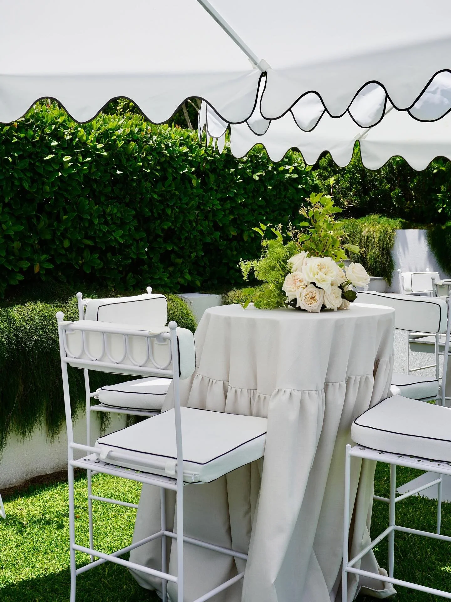 the best celebrations happen at home ~ our black trim premium wave was the perfect touch to this beautiful backyard setup with @omgeventsperth