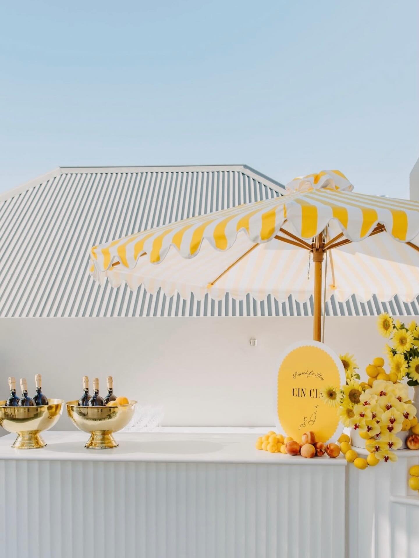CIN CIN ~ your summer sessions complete with our market yellow stripe scallop with @tiffanykeal_cs