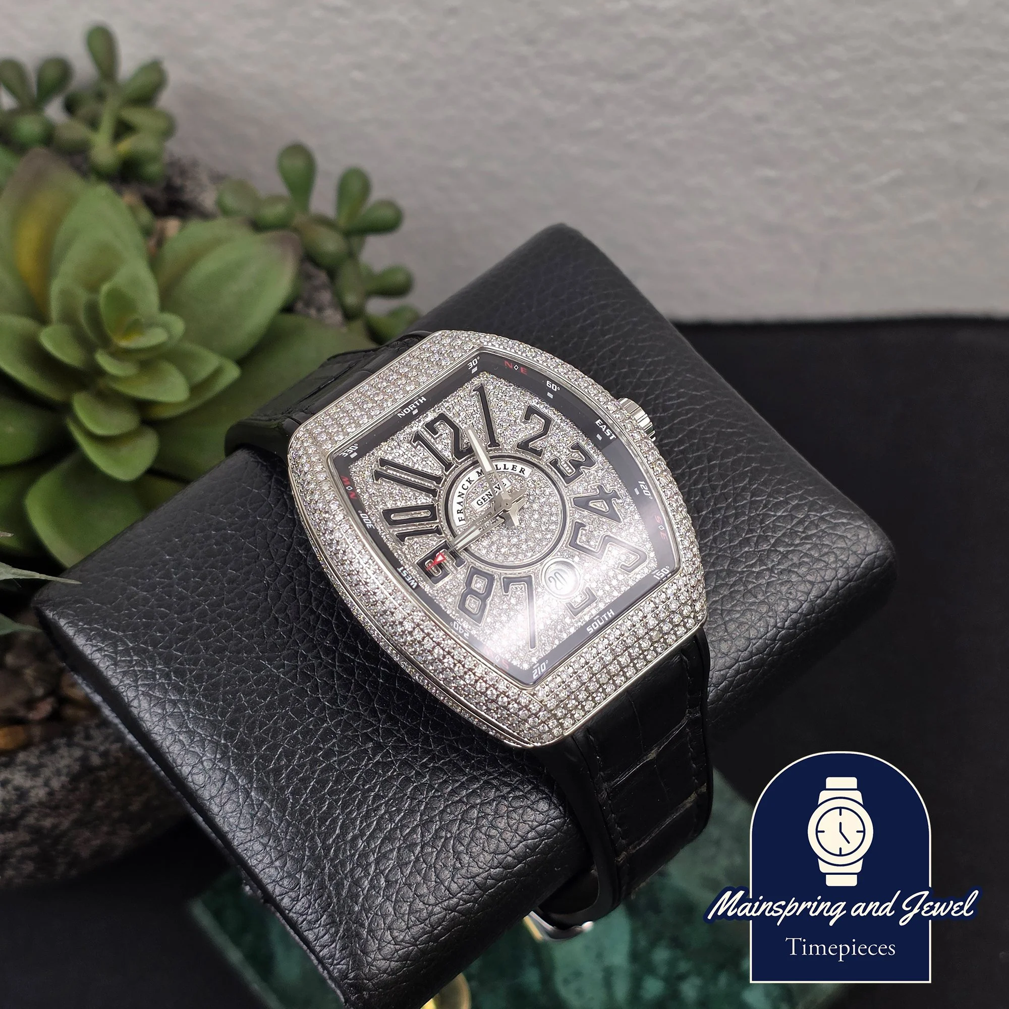Franck Muller V41 - Aftermarket Bussdown w/ Black Diamond Dial