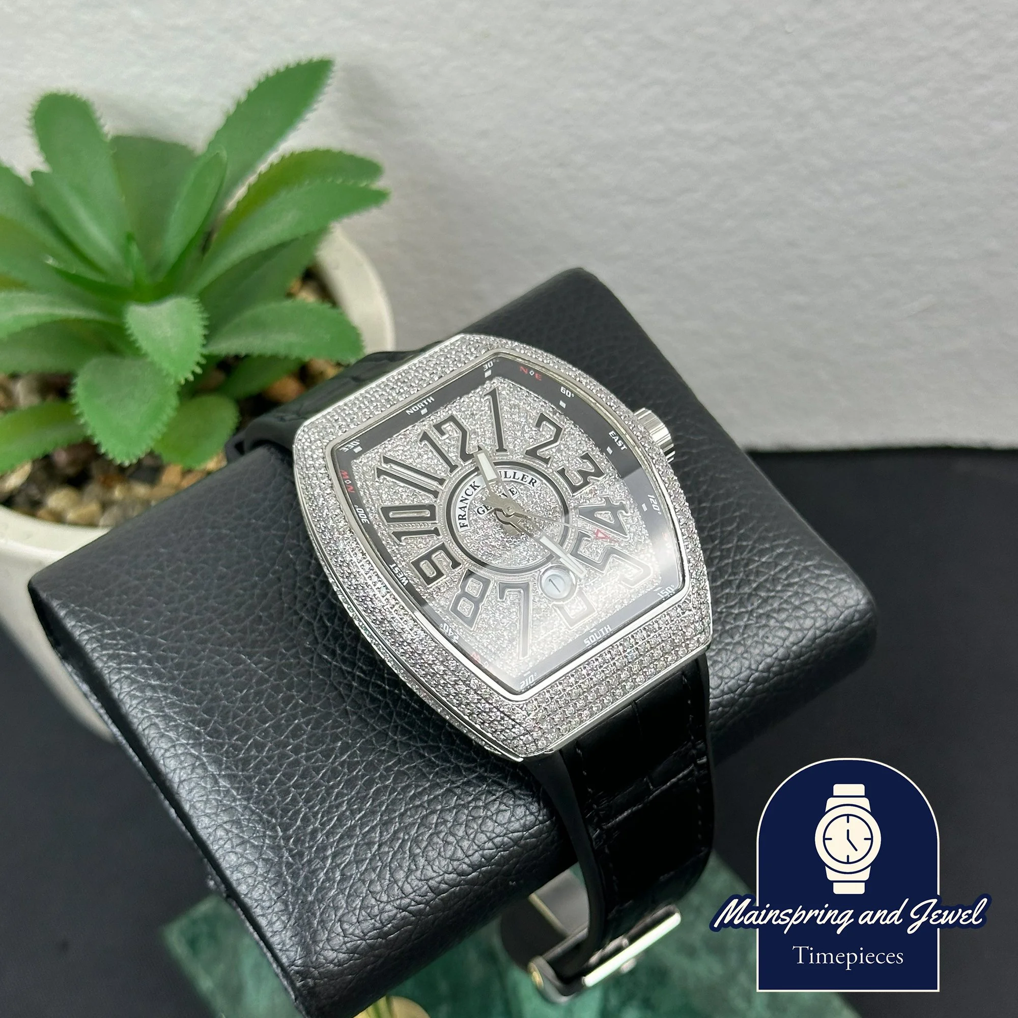 Franck Muller V45 - Aftermarket Bussdown w/ Black Diamond Dial