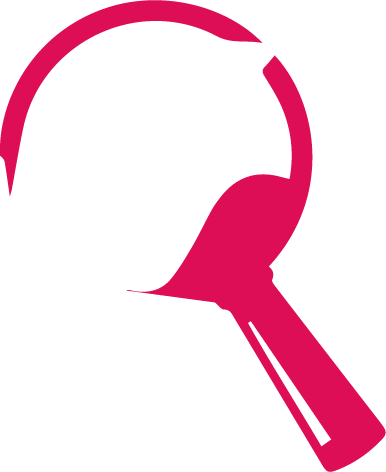 Moitié du logo de la société Dolorès : la loupe