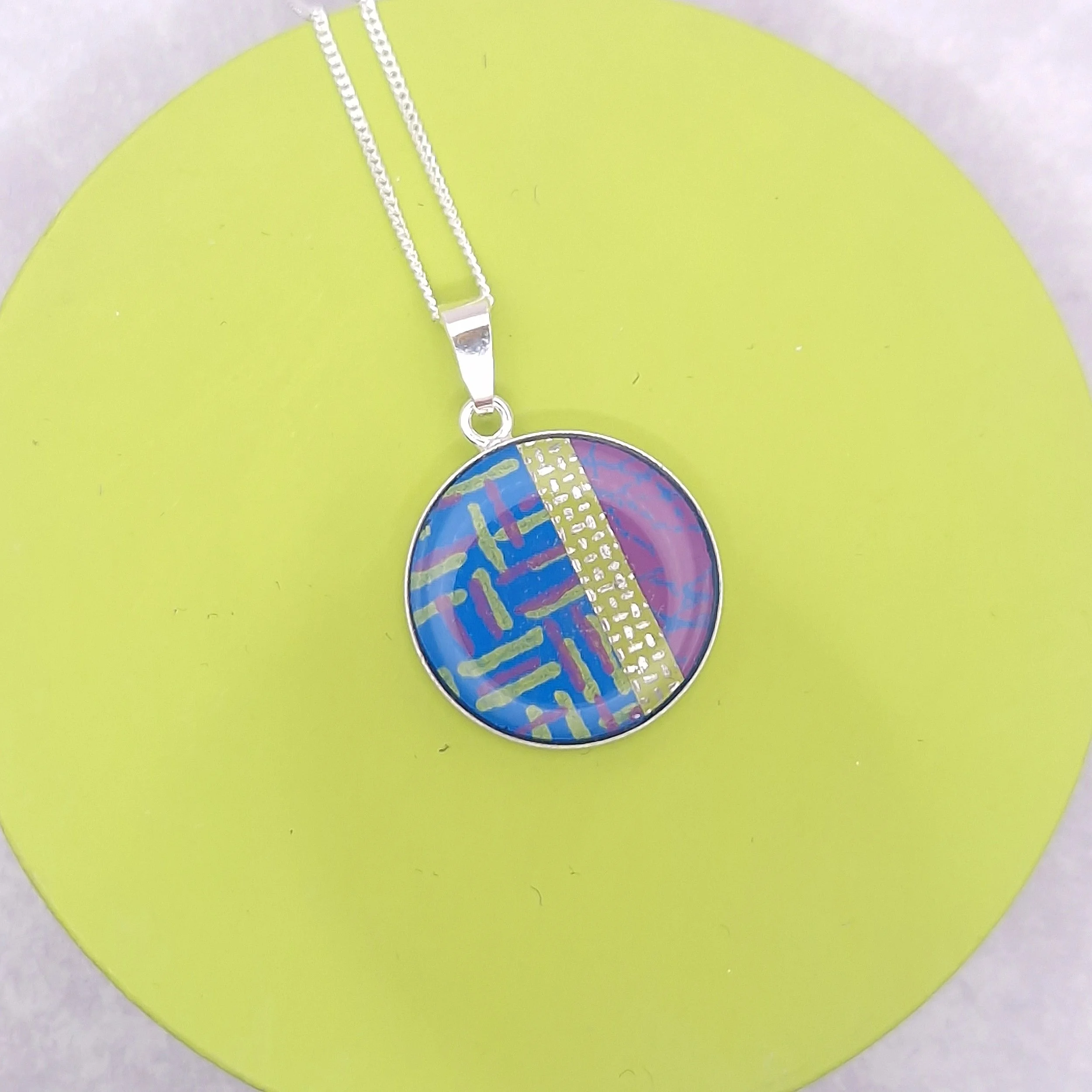 Circle Pendant - Blue Violet