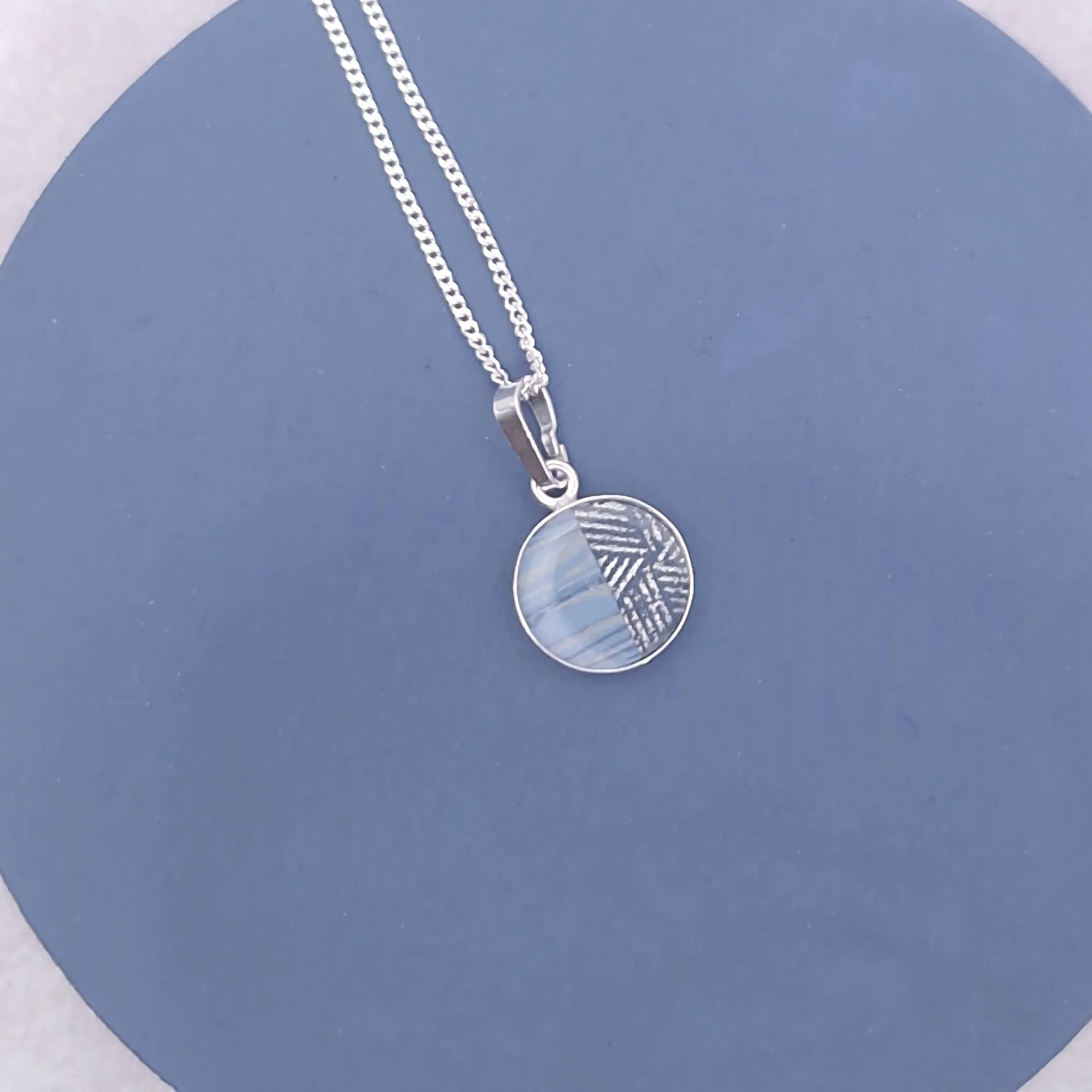 Dot Pendant -  Blue Mist