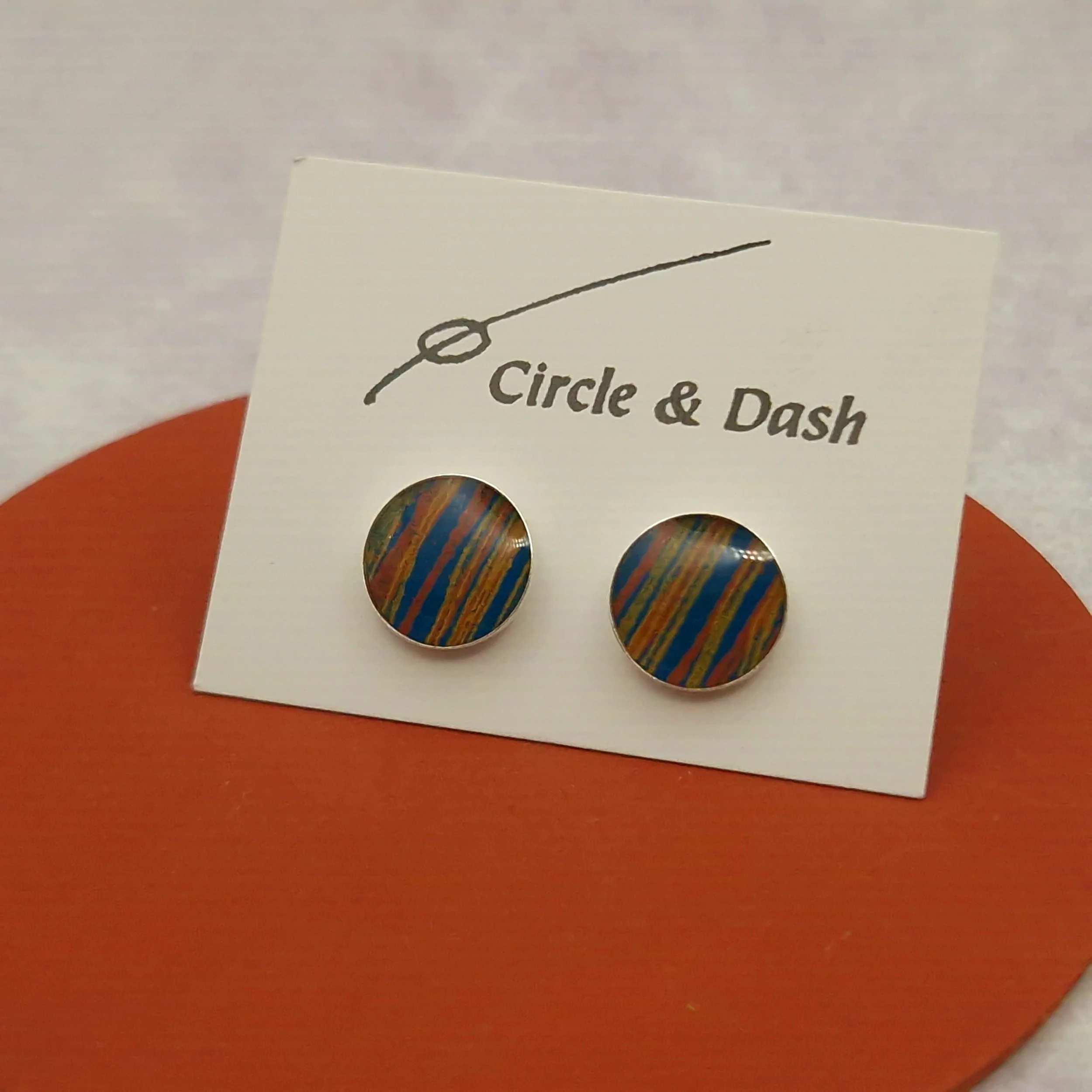 Large Studs -Turquoise Terracotta