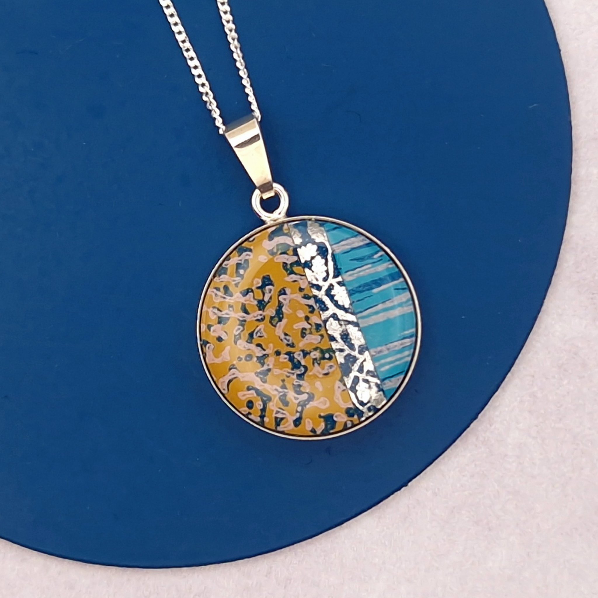 Circle Pendant Mustard Fusion Circle Dash circle-pendant-mustard-fusion-circle-dash