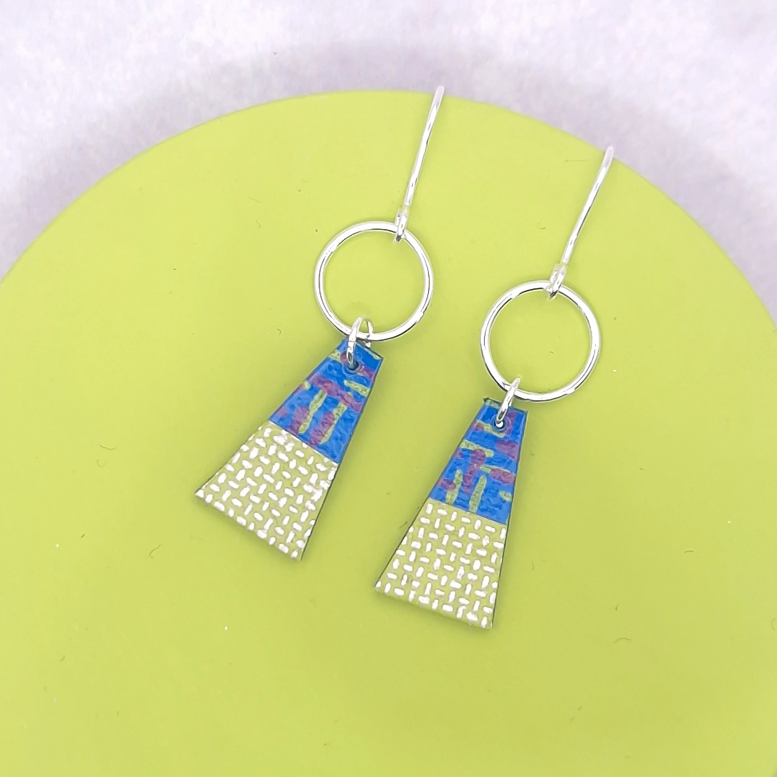 Trapeze Earrings -  Blue Violet