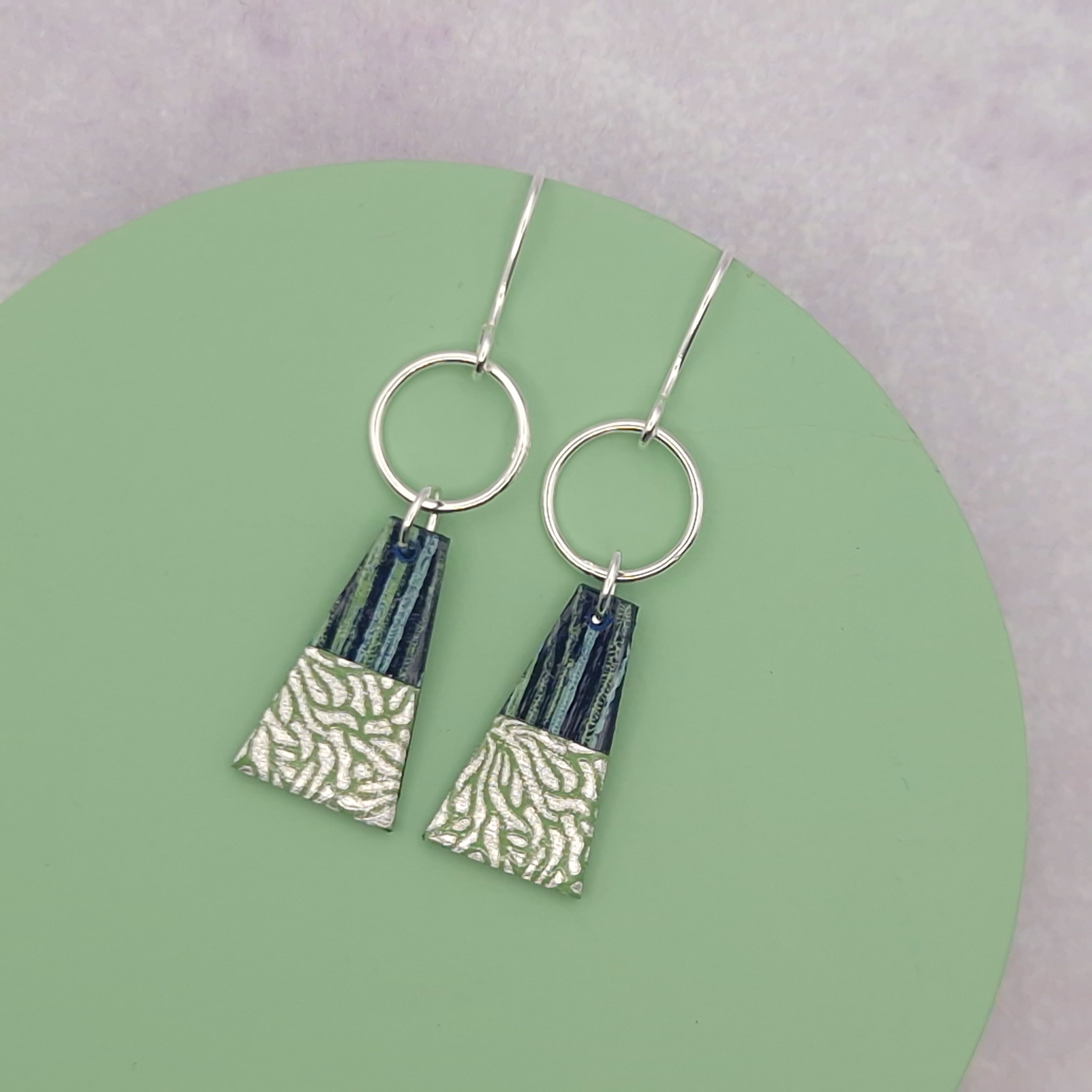 Trapeze Earrings -  Sea Green