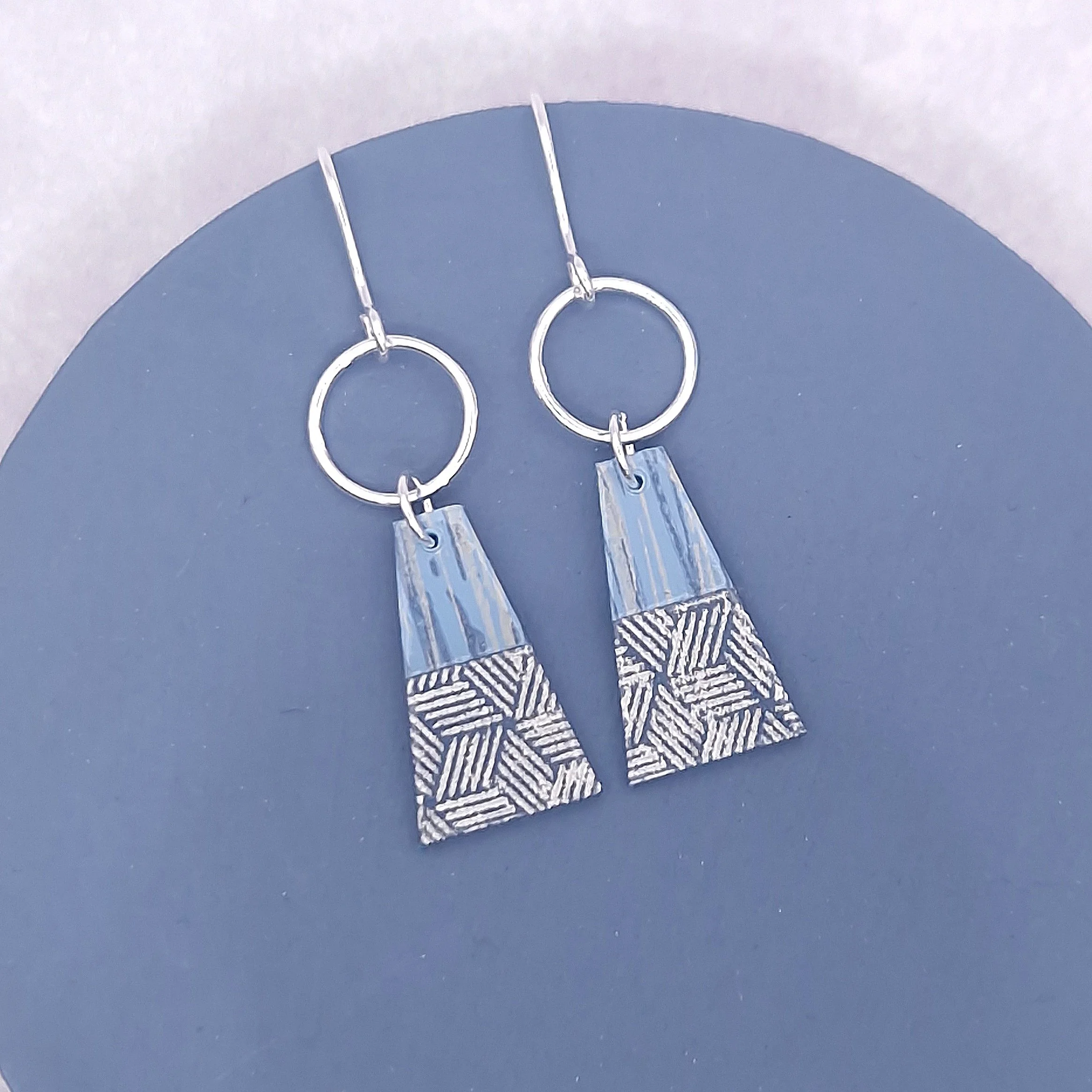 Trapeze Earrings -  Blue Mist