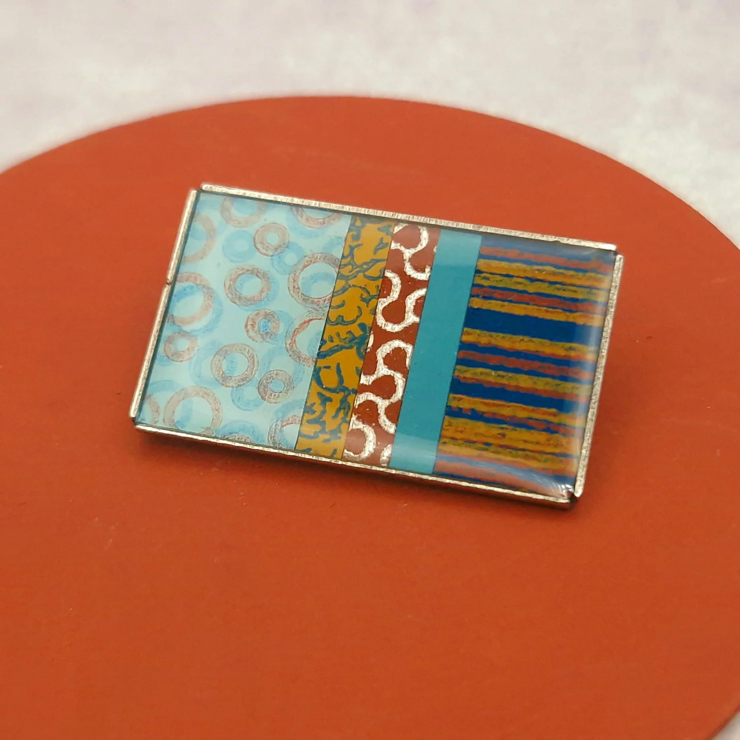 Brooch - Turquoise Terracotta
