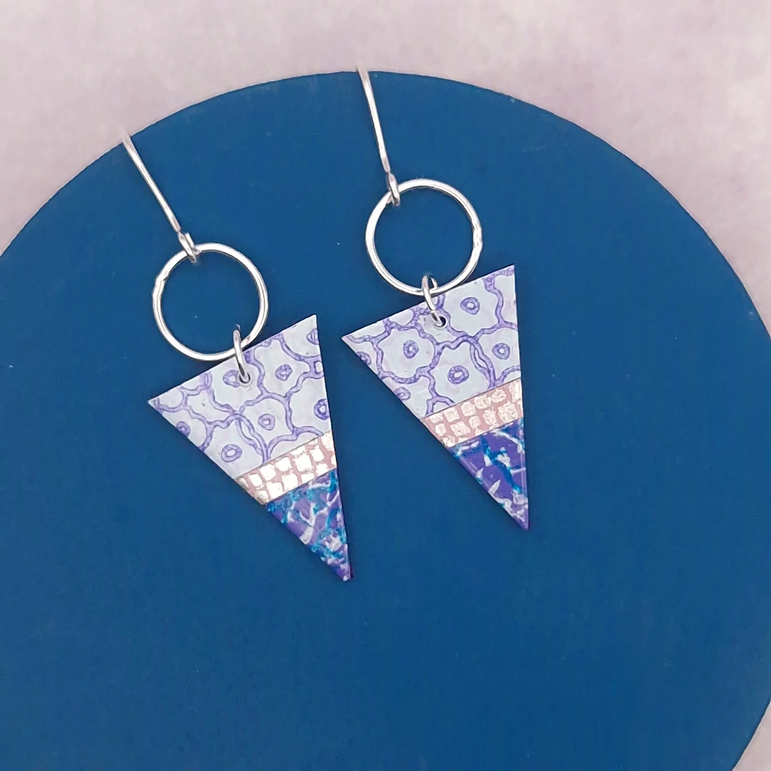 Triangle Earrings Hook -  Lilac Lagoon