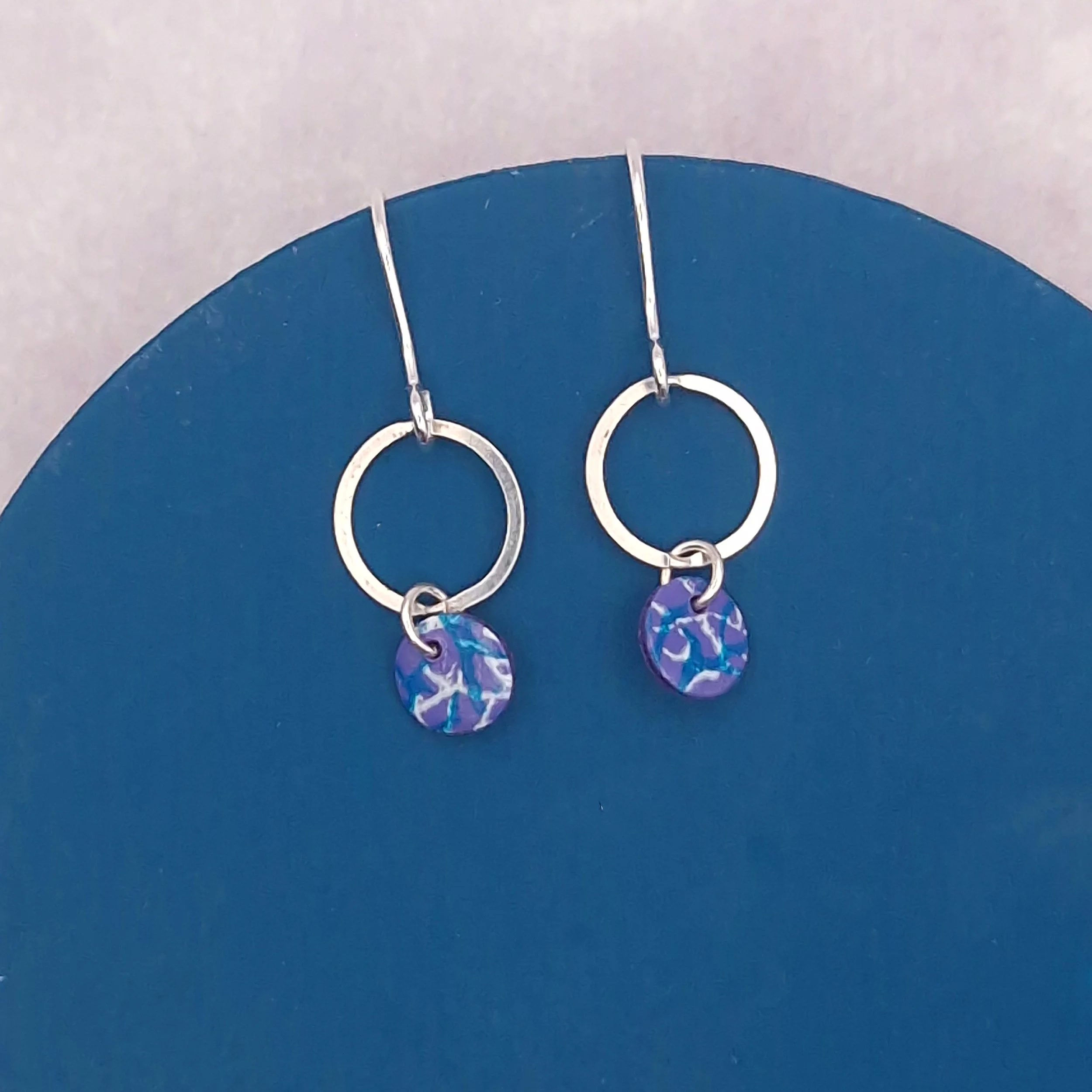 Round Droplet Earrings -  Lilac Lagoon